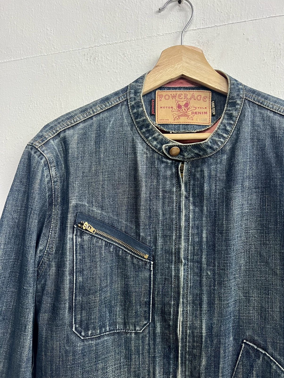 Goretex × Japanese Brand POWERAGE x GORETEX BIKER WATERPROOF JACKET DENIM Size US XL / EU 56 / 4 - 5 Thumbnail