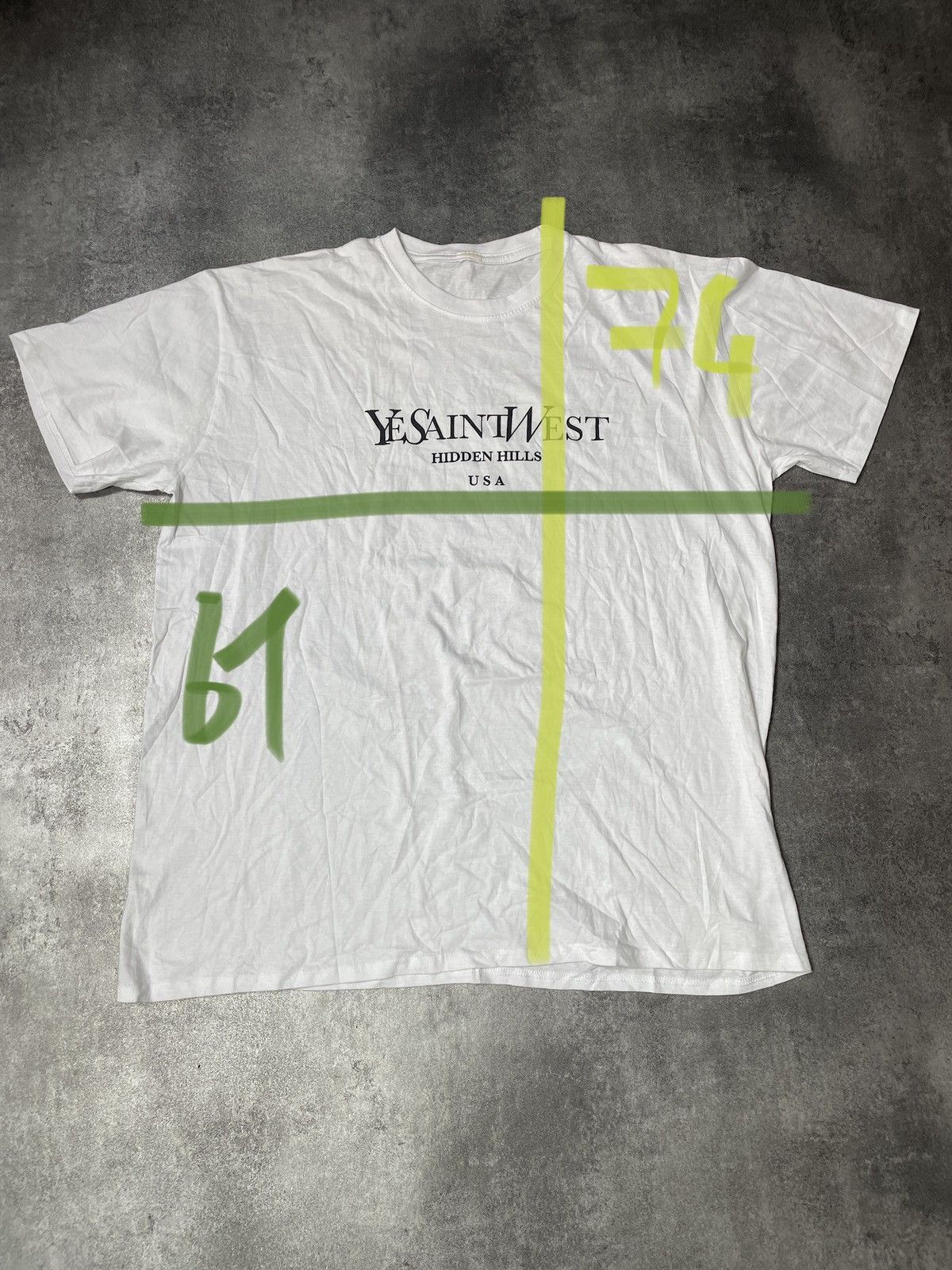 Vintage 🔥Offers🔥Streetwear Hype Yves Saint West USA Tee Spellout Size US XL / EU 56 / 4 - 6 Thumbnail