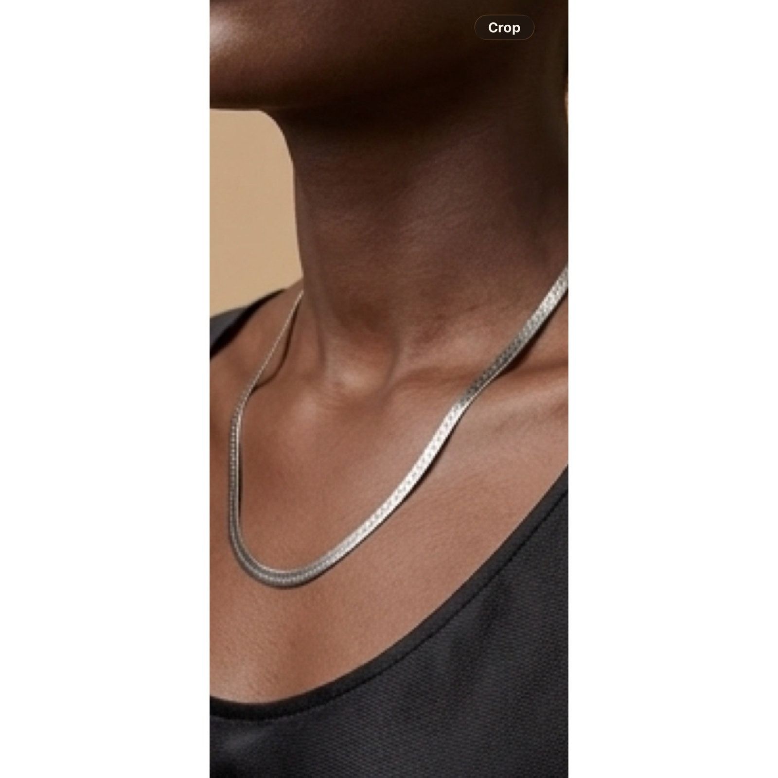 Other Vintage Silver Tone Herringbone Chain Necklace 24.5” Size ONE SIZE - 1 Thumbnail