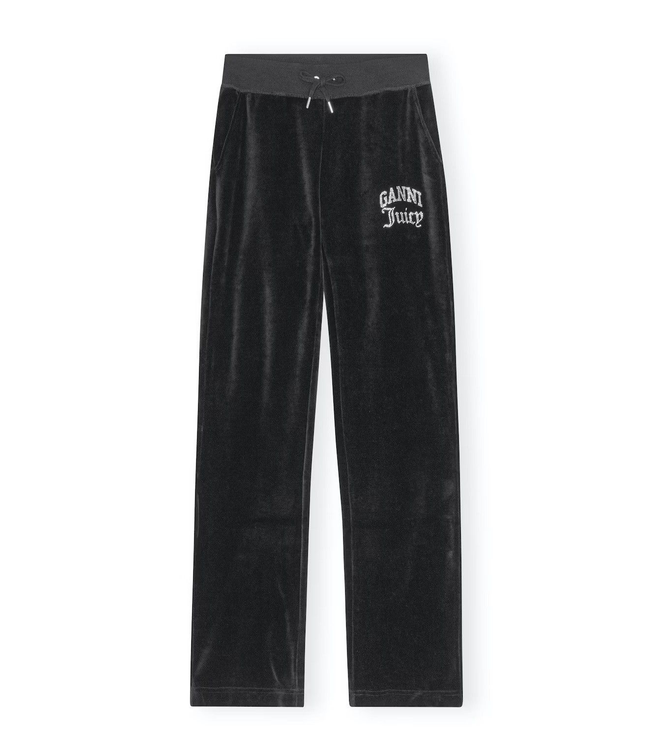 Black velvet sweatpants