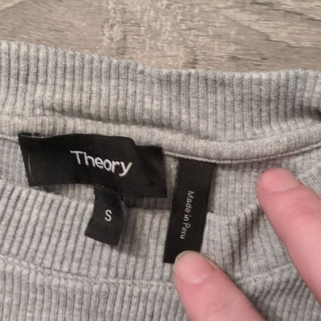 Theory Theory gray ribbed short sleeve top size small Size XS / US 0-2 / IT 36-38 - 2 Thumbnail
