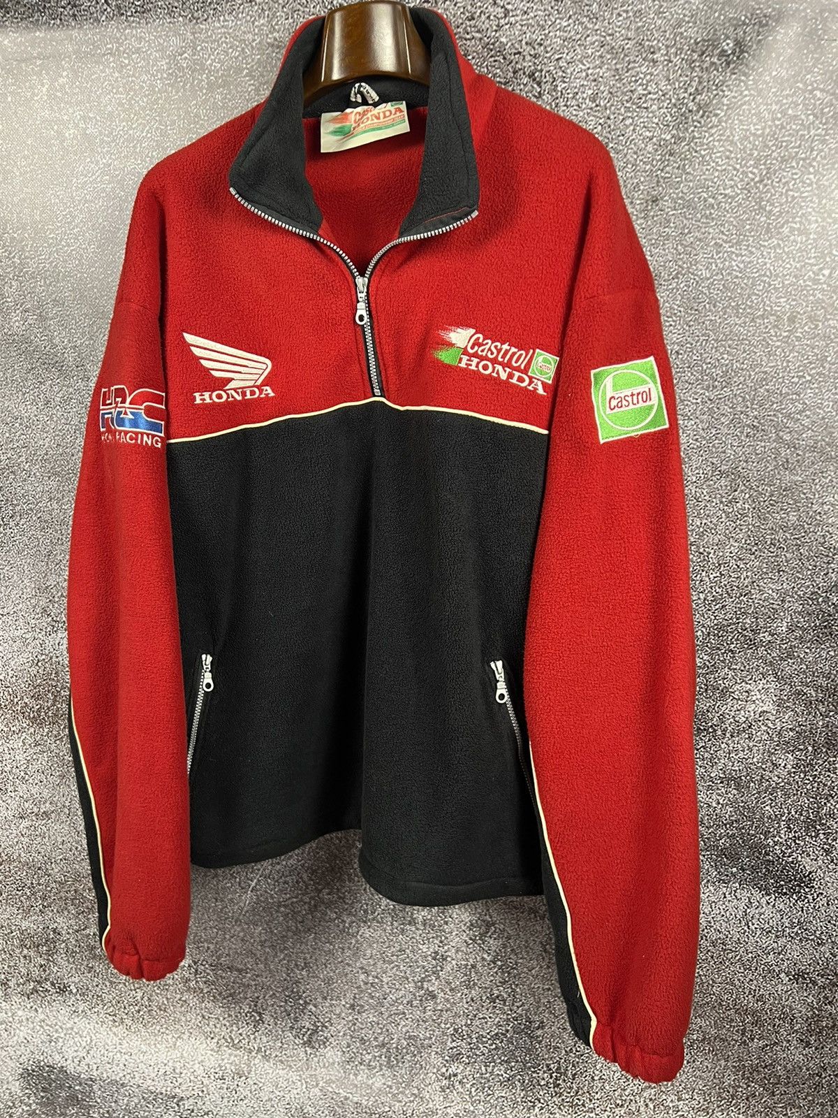 Honda × NASCAR Honda x Castrol Vintage racing fleece embroidered logo zip Size US XXL / EU 58 / 5 - 5 Thumbnail