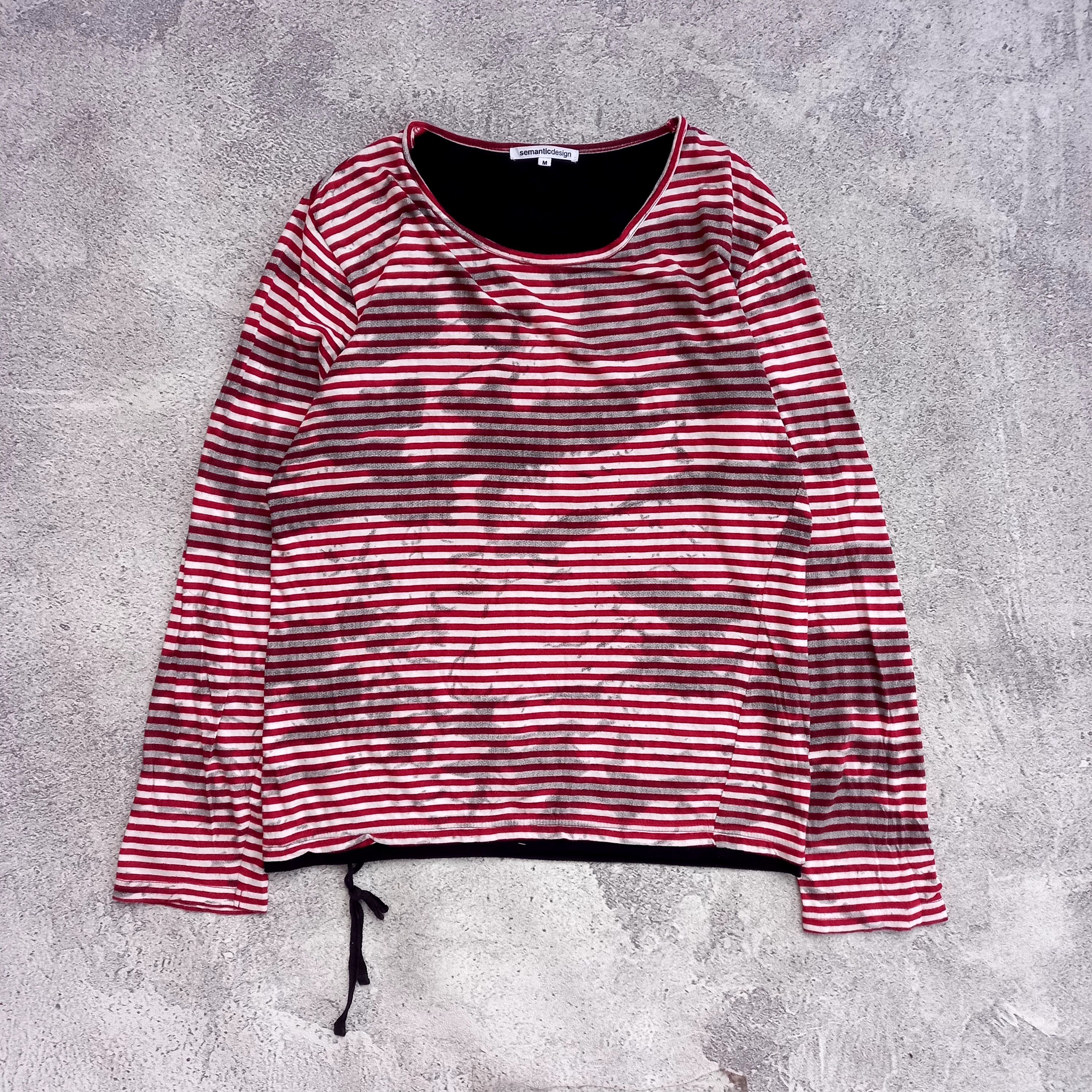 If Six Was Nine Semantic Design Stripe Long Sleeve T-Shirt Size M / US 6-8 / IT 42-44 - 1 Thumbnail