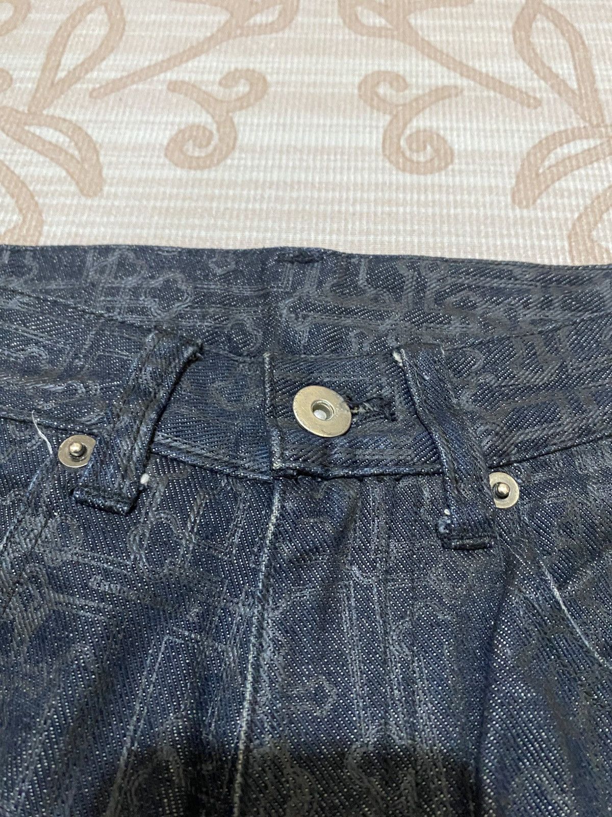 If Six Was Nine Rare Custom Culture Crossover Over Print Punk Style Denim Size US 27 - 6 Thumbnail
