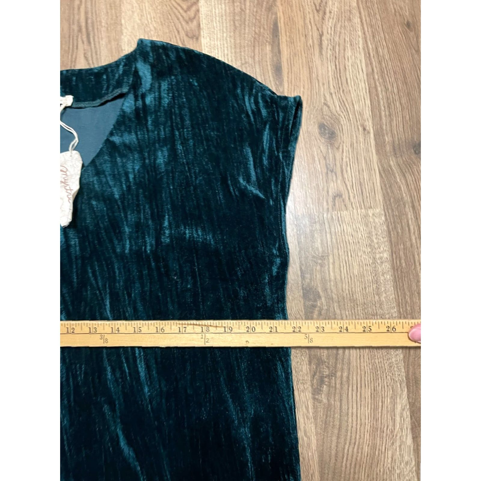 Velvet Mystree Blouse Women L Green Velvet Short Sleeve V-Neck Casual Basic Modern Size L / US 10 / IT 46 - 6 Thumbnail