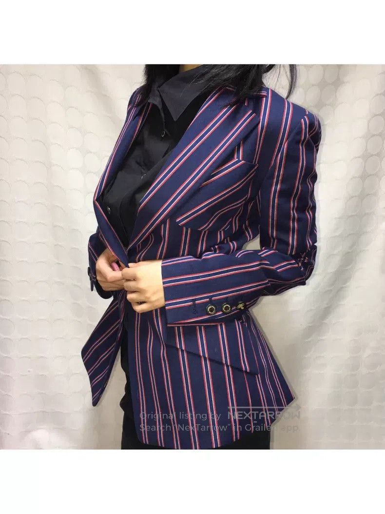Vivienne Westwood Vivienne Westwood Band Singer Striped Punk Jacket Size XS / US 0-2 / IT 36-38 - 1 Thumbnail