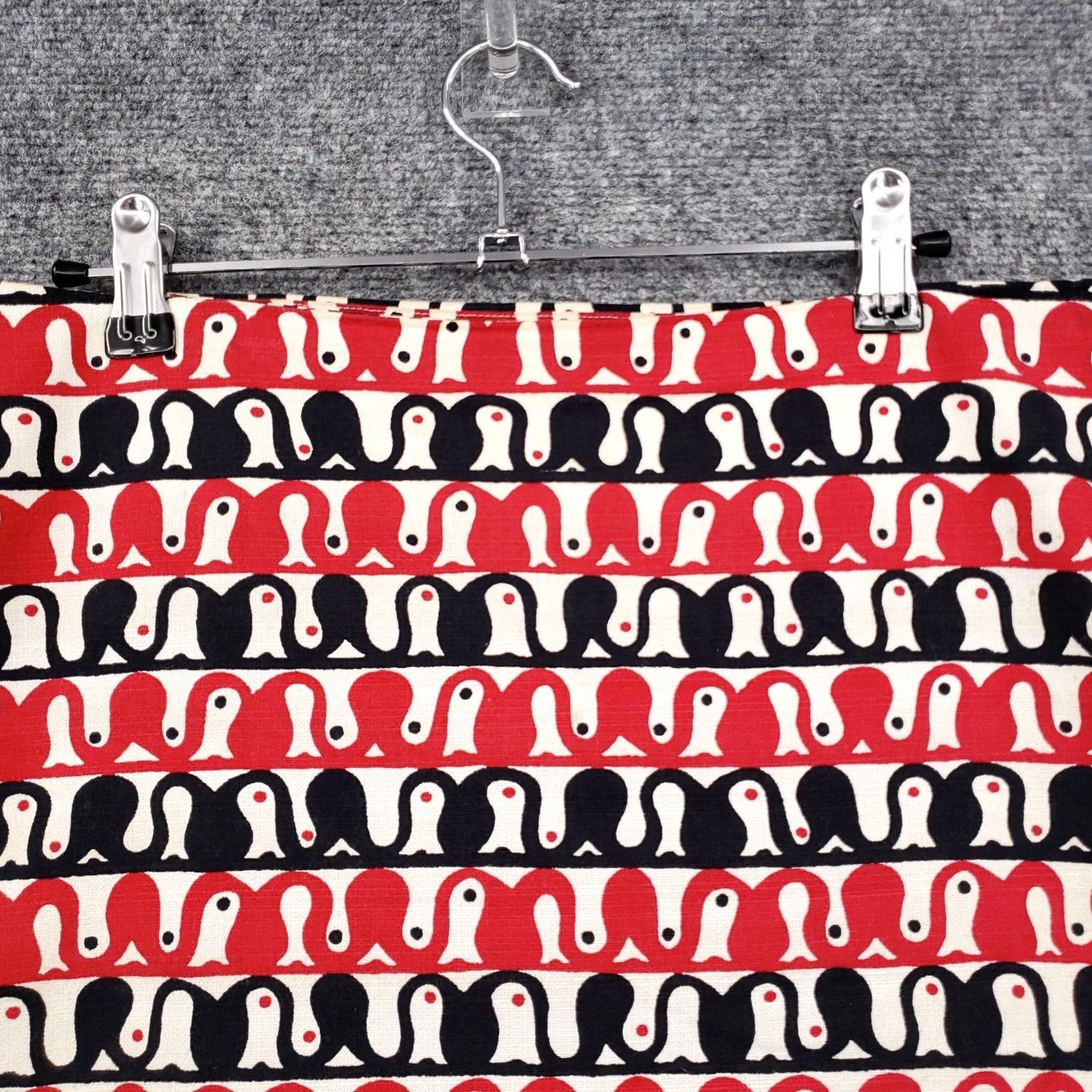 Talbots Talbots Skirt Womens 8 Red Mini Line Side Zip Stretch Geometric Lined Casual Size 30" / US 8 / IT 44 - 3 Thumbnail