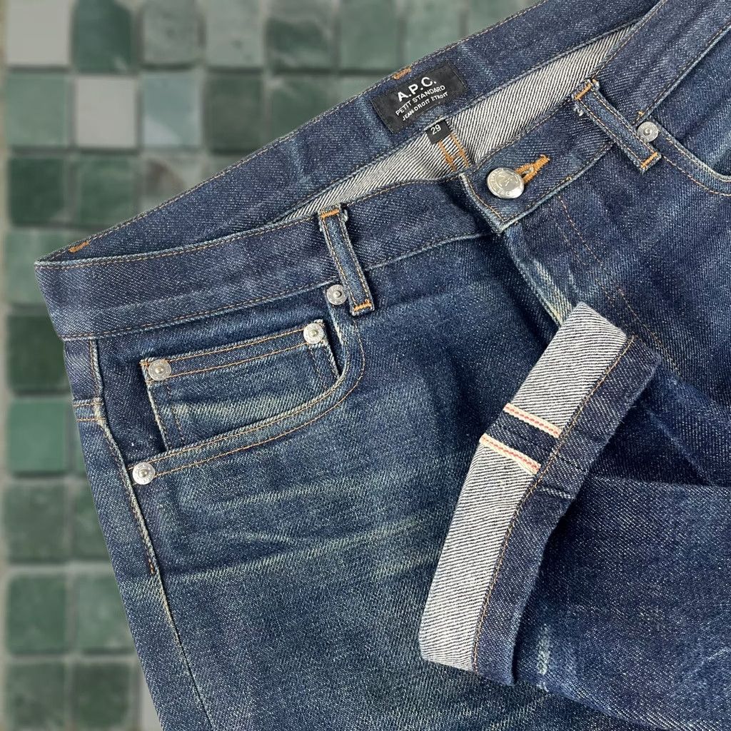 Denime APC Petit Standard Slim Skinny Distressed Selvedge Denim Jeans Mens 29 (30x33) Size US 29 - 1 Thumbnail