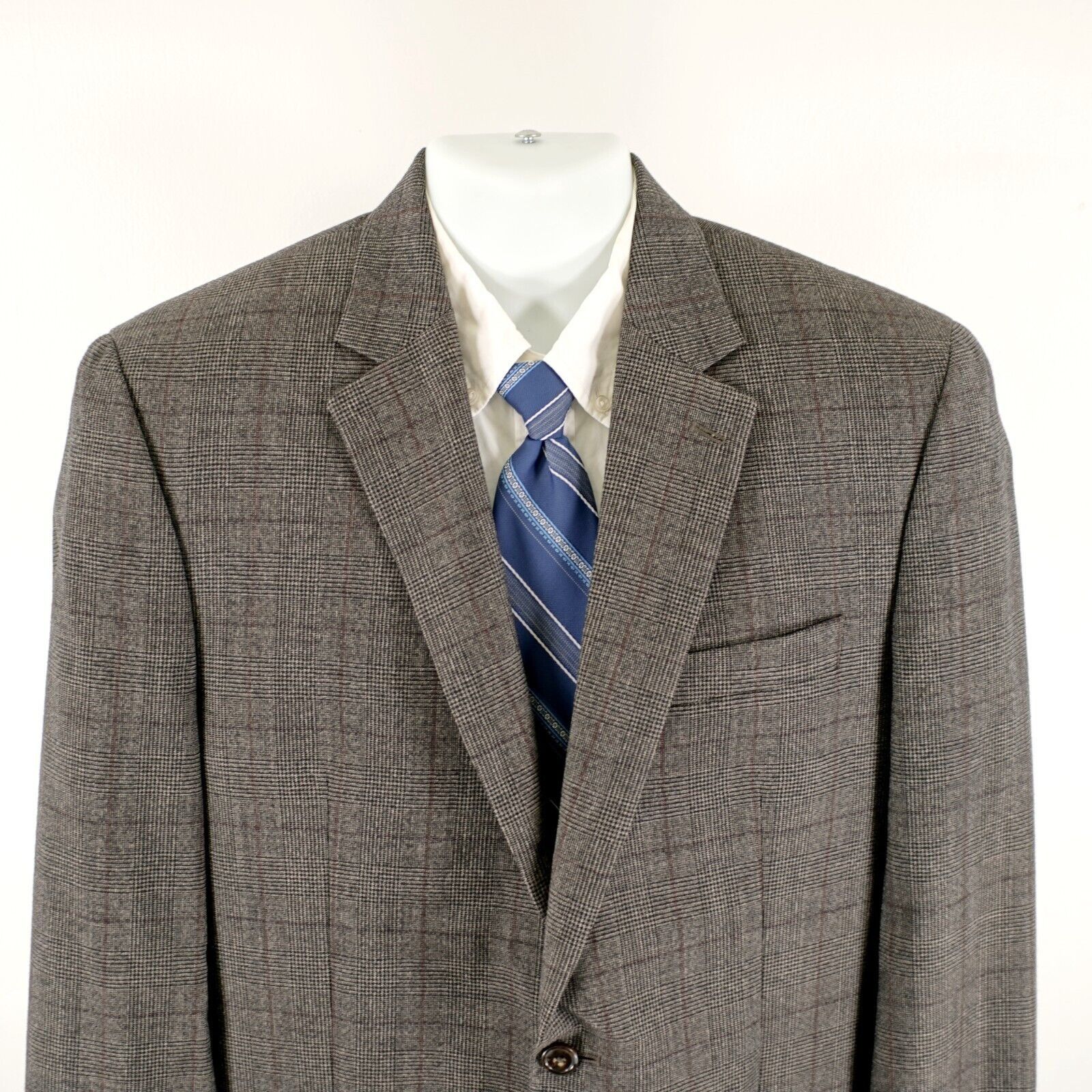 Michael Kors Michael Kors Wool Brown Glen Plaid Windowpane 2 Button Sport Size 40L - 1 Thumbnail