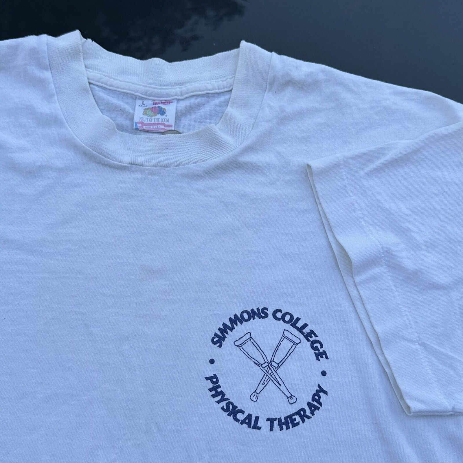 Vintage 80s Simmons College Physical Therapy T-Shirt Funny Vintage Size US L / EU 52-54 / 3 - 5 Thumbnail