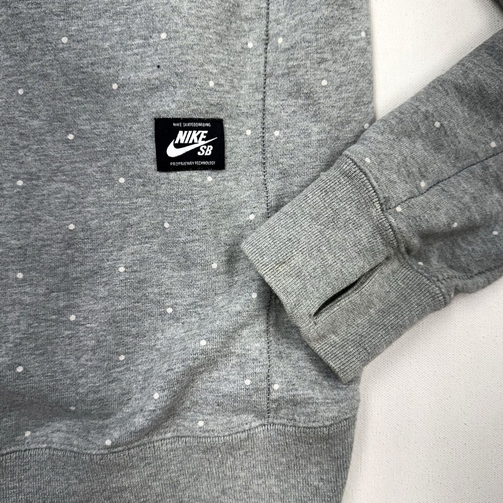 Nike Nike SB Sweatshirt Womens Large Pullover Everett Polka Dot Grunge Skater Gray Size L / US 10 / IT 46 - 3 Thumbnail