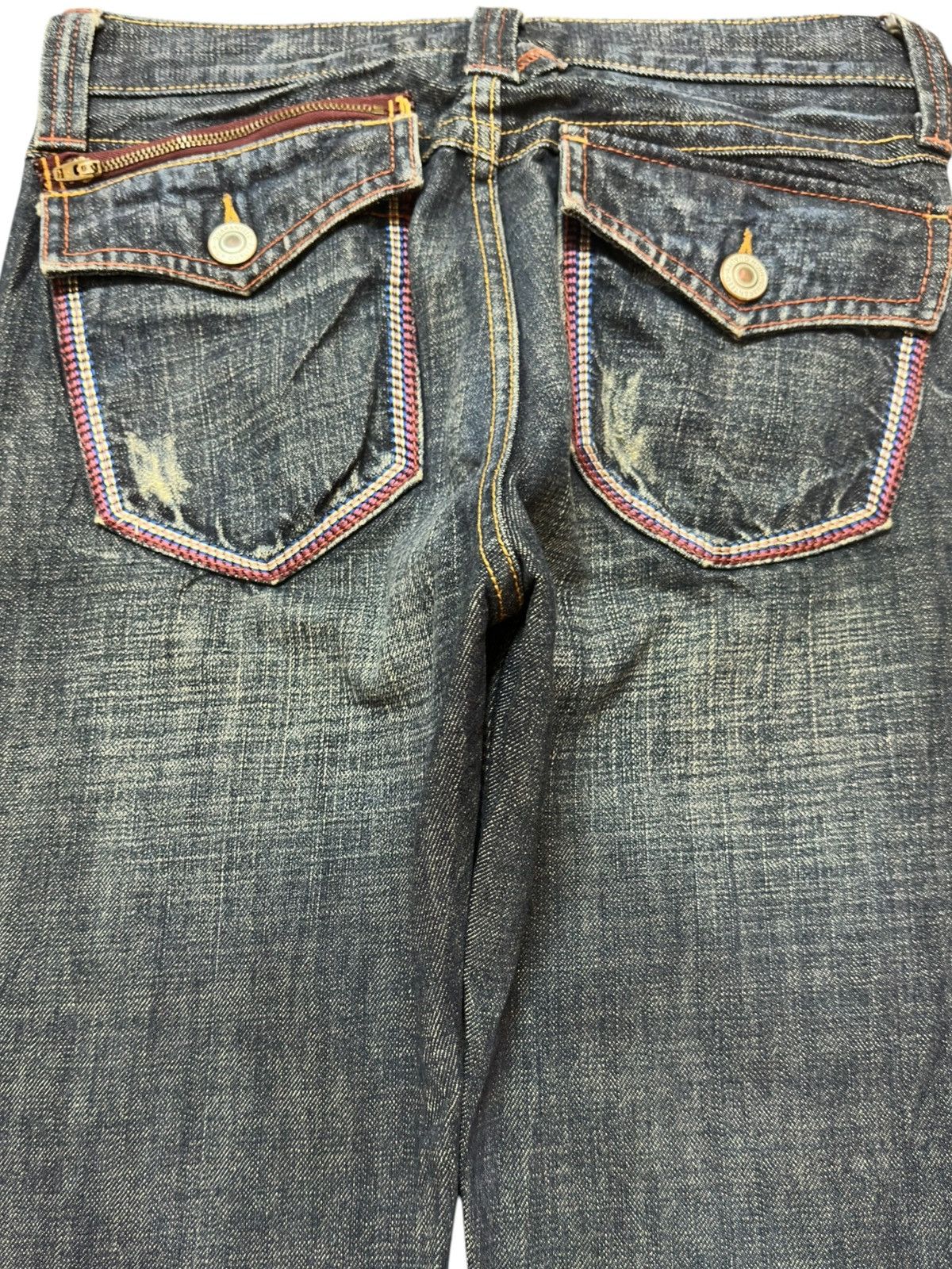 POST ARCHIVE FACTION (PAF) Vintage Uproar Whiskers Grunge Distressed Denim Size US 29 - 4 Thumbnail