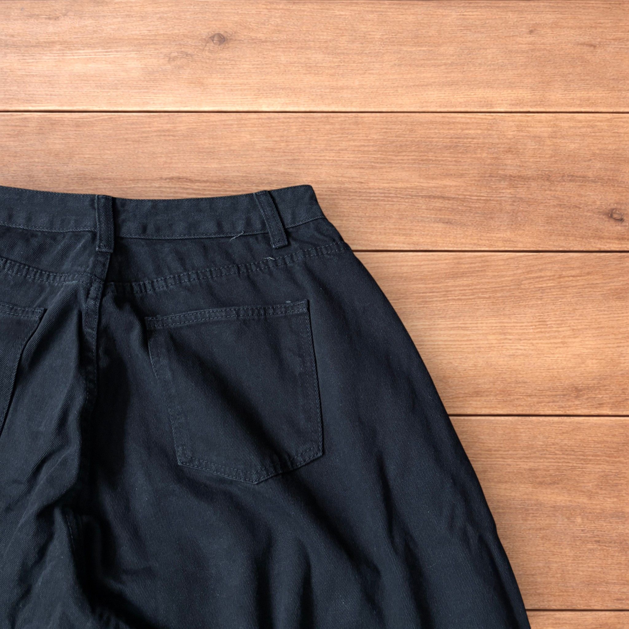 Japanese Brand Super baggy wide leg balloon fit jeans in black. Size US 32 / EU 48 - 4 Thumbnail