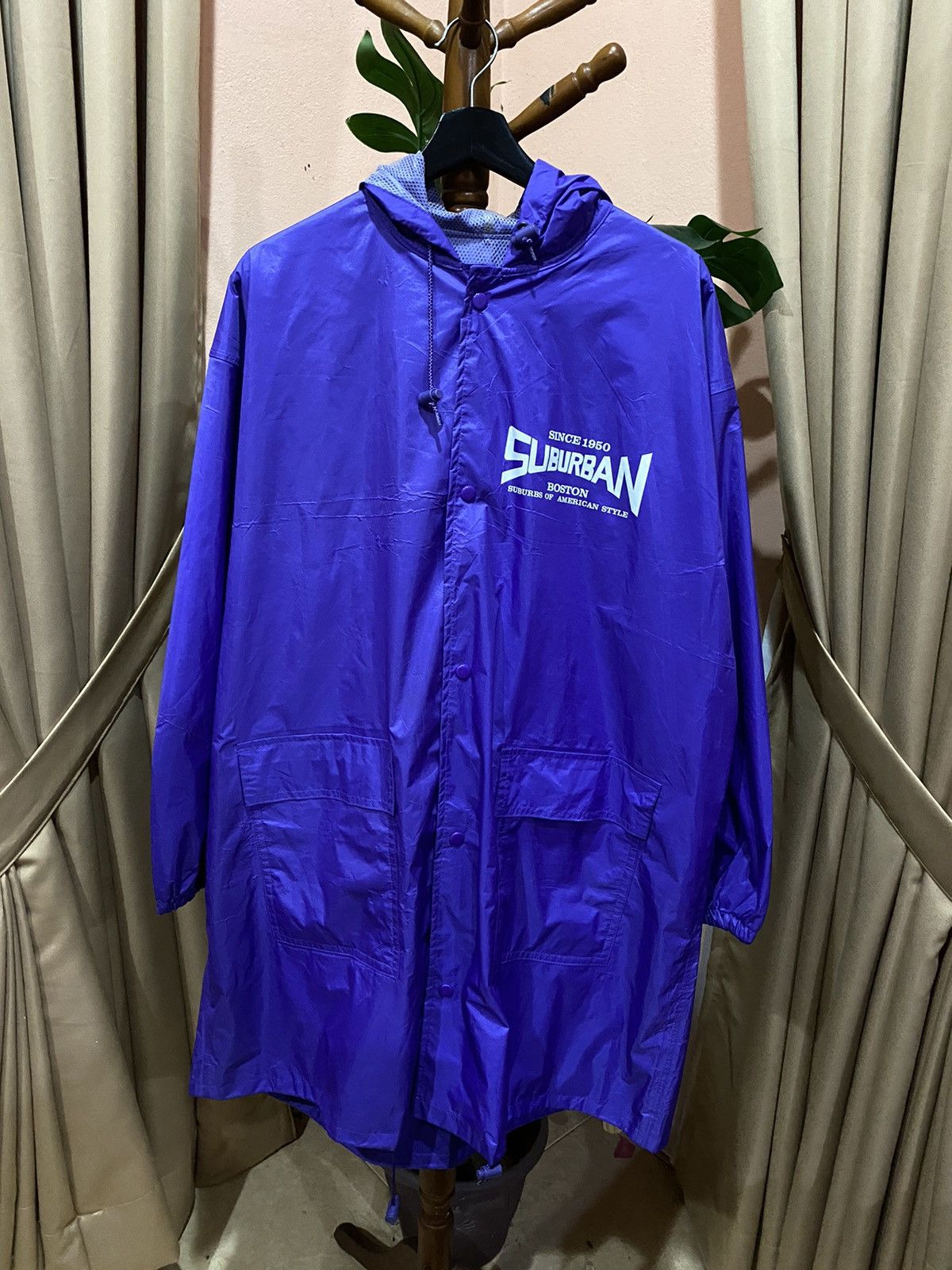 Japanese Brand Suburban Boston Hooded Raincoat Vintage 1990s Made in Japan Size US L / EU 52-54 / 3 - 2 Thumbnail