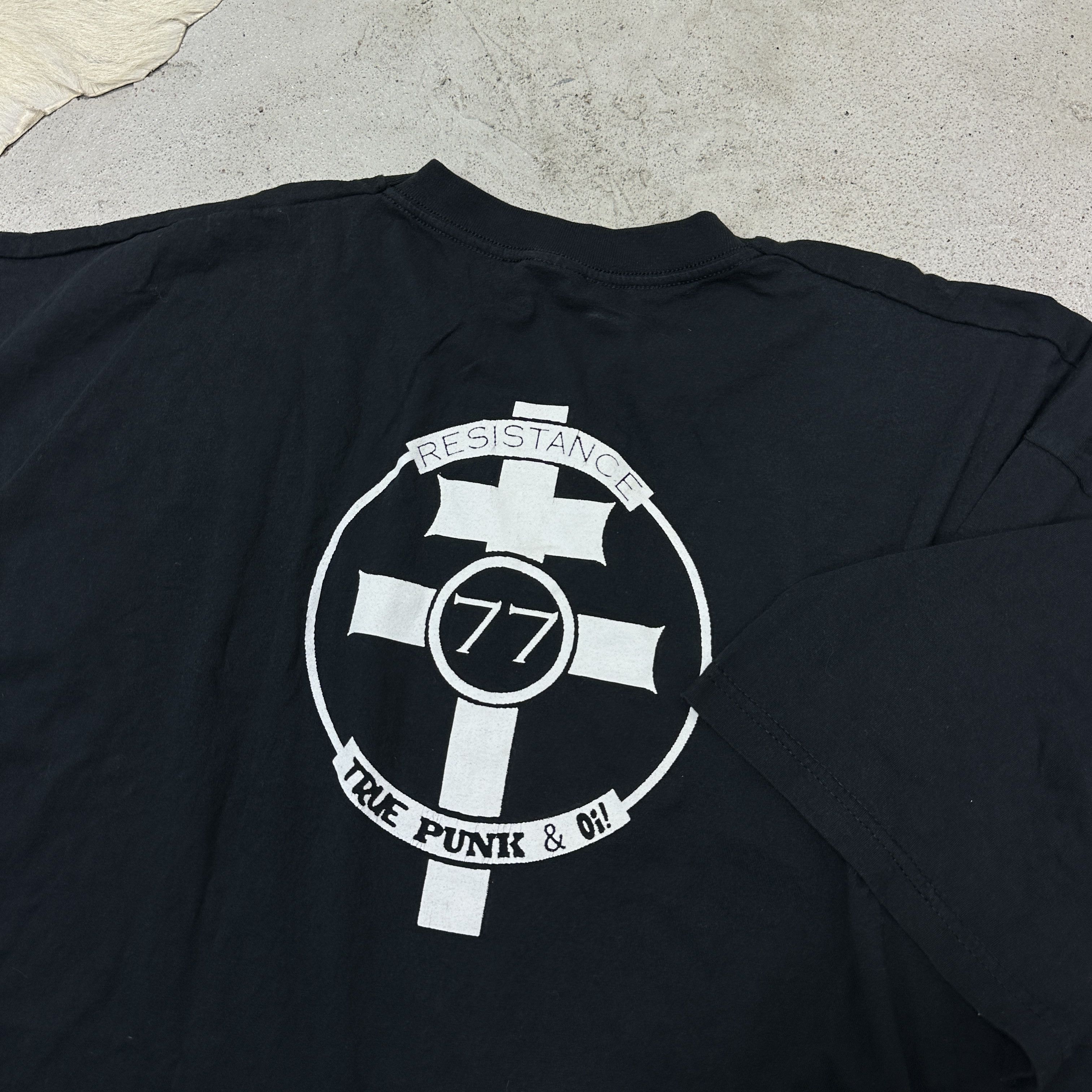 Vintage Vintage Streetwear Resistance 77 Punk Band T-shirt 00s Size US XXL / EU 58 / 5 - 4 Thumbnail