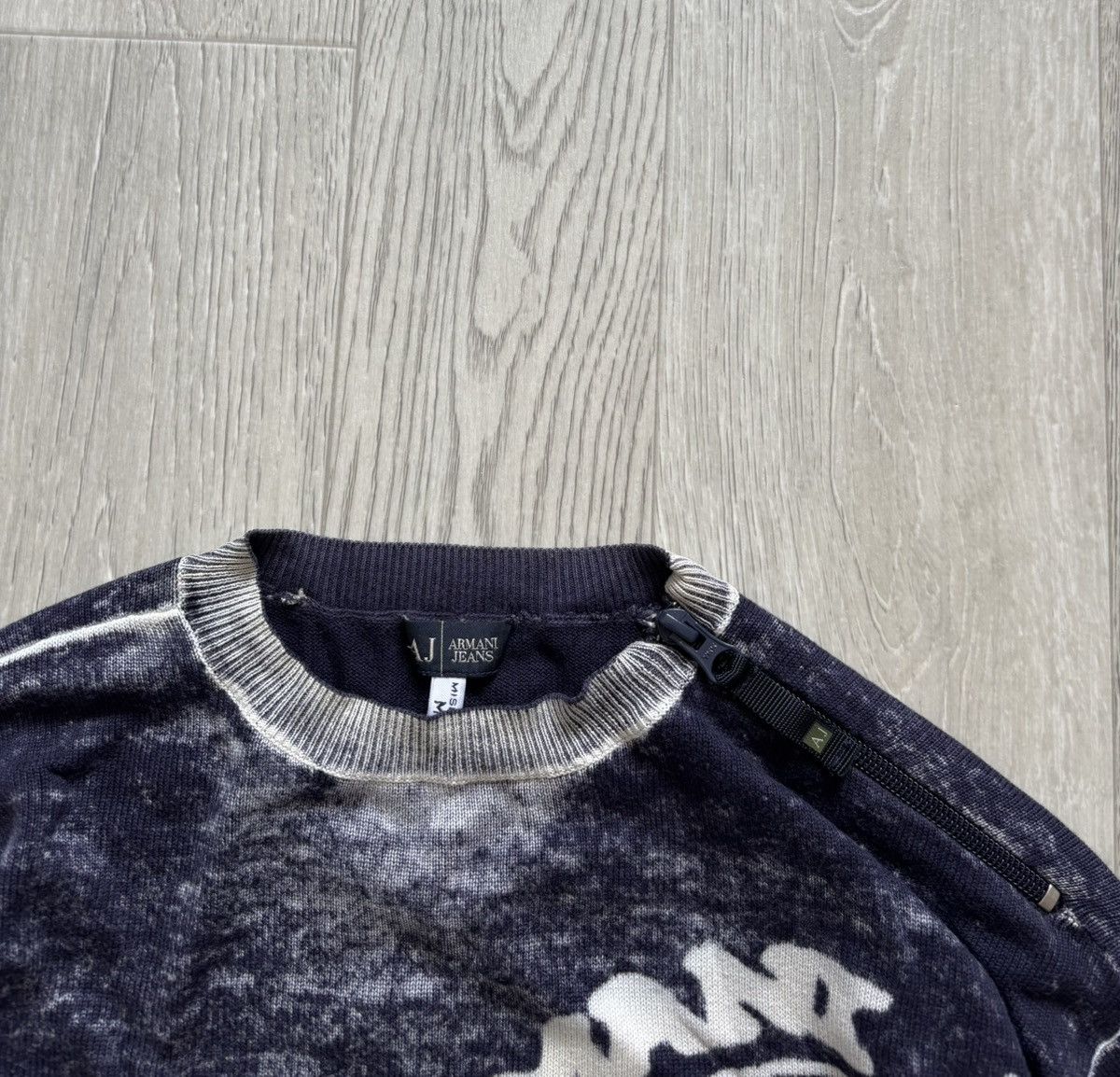 Armani × Vintage Vintage Armani Jeans Sweater Knit Avant Garde Size US L / EU 52-54 / 3 - 3 Thumbnail