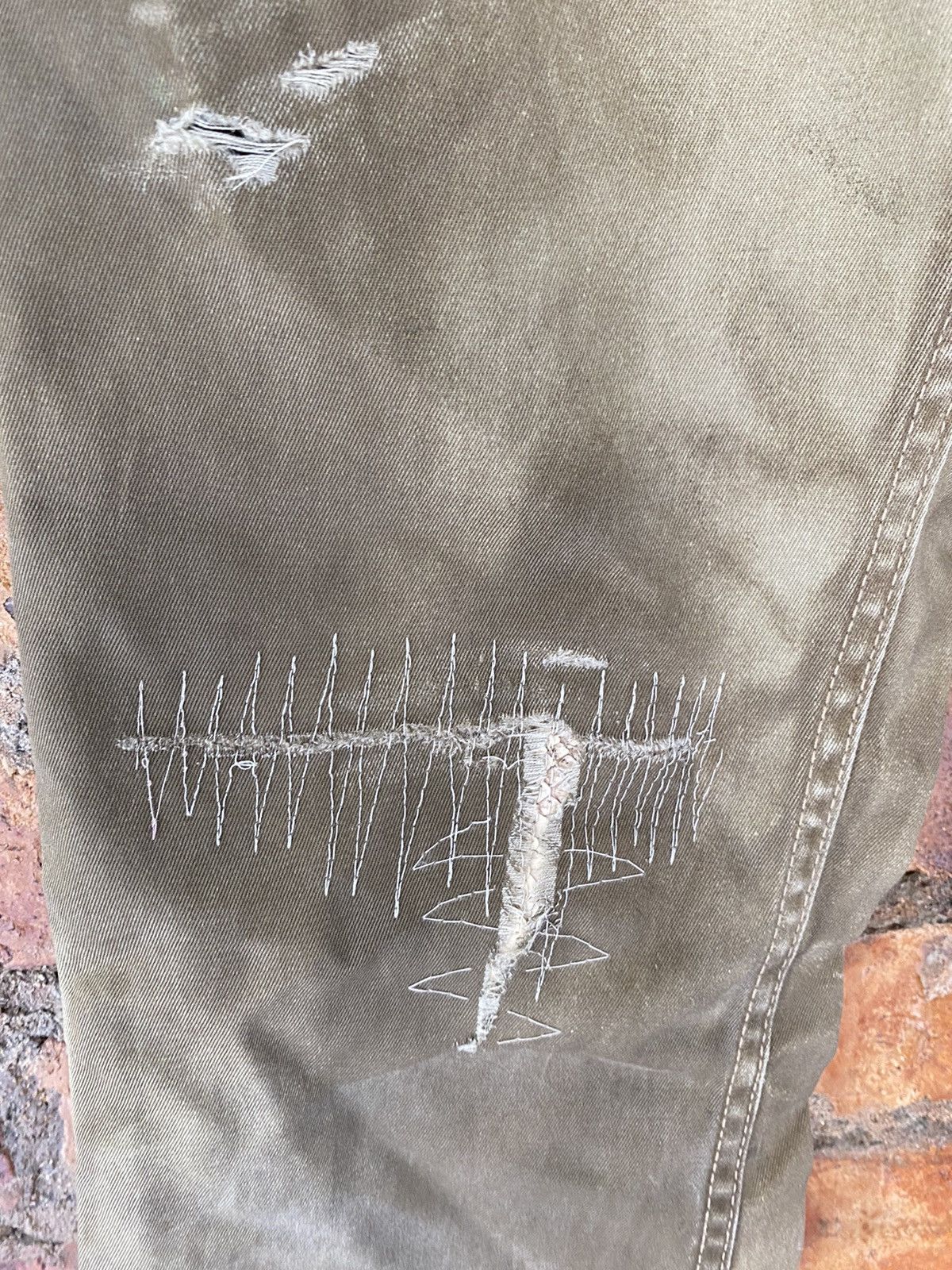 Isamu Katayama Backlash Isamu Katayama Backlash Rusty Leather trim Flare Pants Size US 29 - 9 Thumbnail