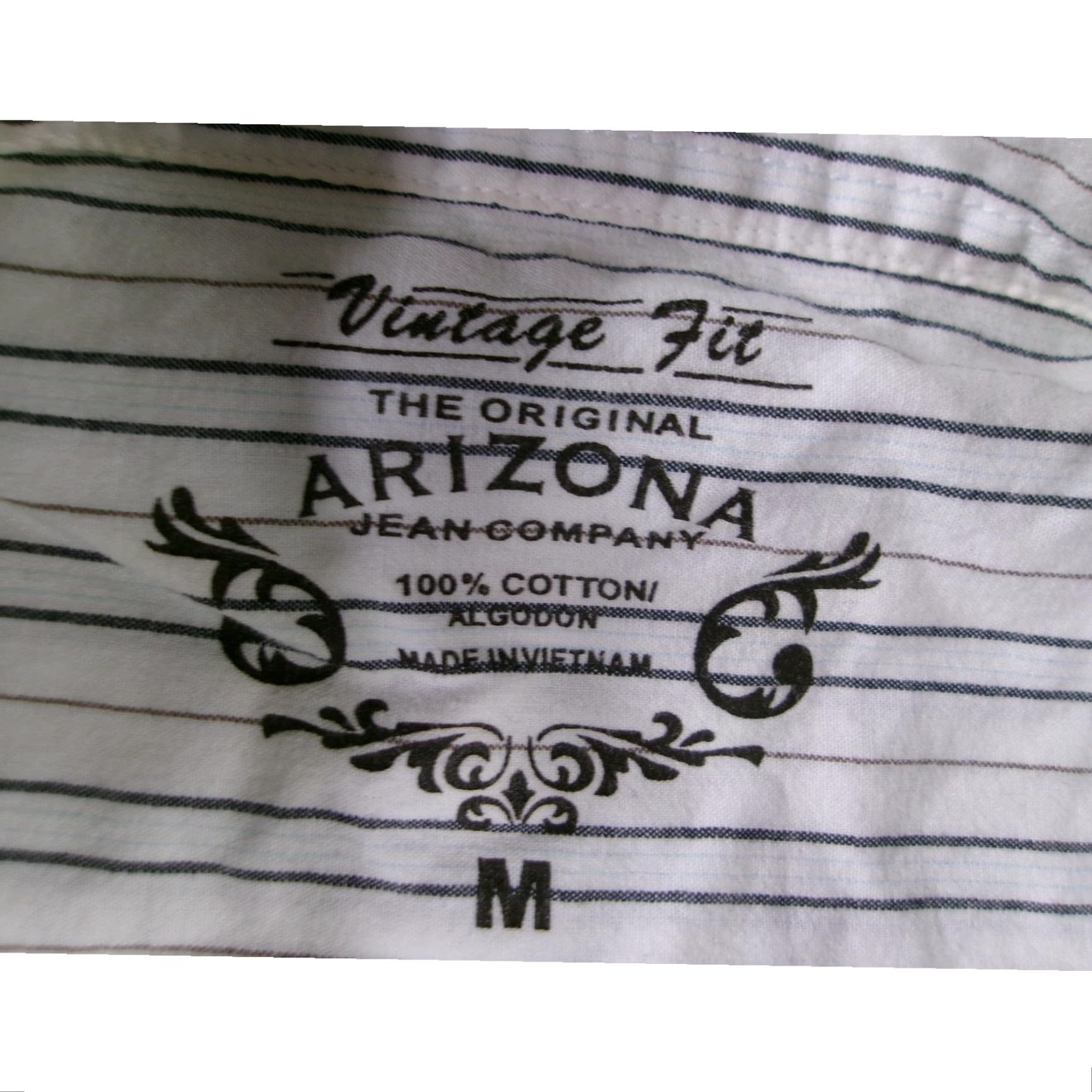 Vintage Arizona Jean Company Mens Medium White Striped Short Sleeve Button-Up Casual Classic Shirt Size US M / EU 48-50 / 2 - 6 Thumbnail