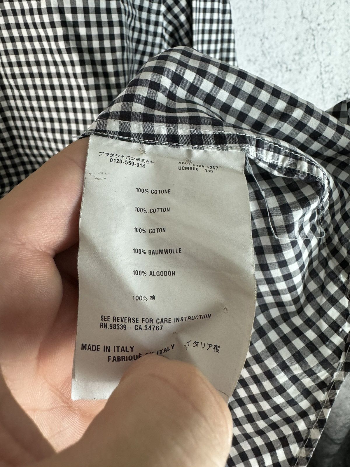 Prada Prada Formal checked Shirt Size US L / EU 52-54 / 3 - 4 Thumbnail