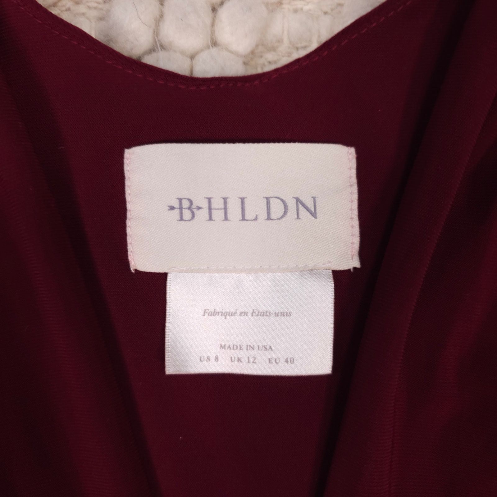 Anthropologie NWT Anthropologie BHLDN Mendoza Dress Burgundy Red Sz 8 Size M / US 6-8 / IT 42-44 - 6 Thumbnail