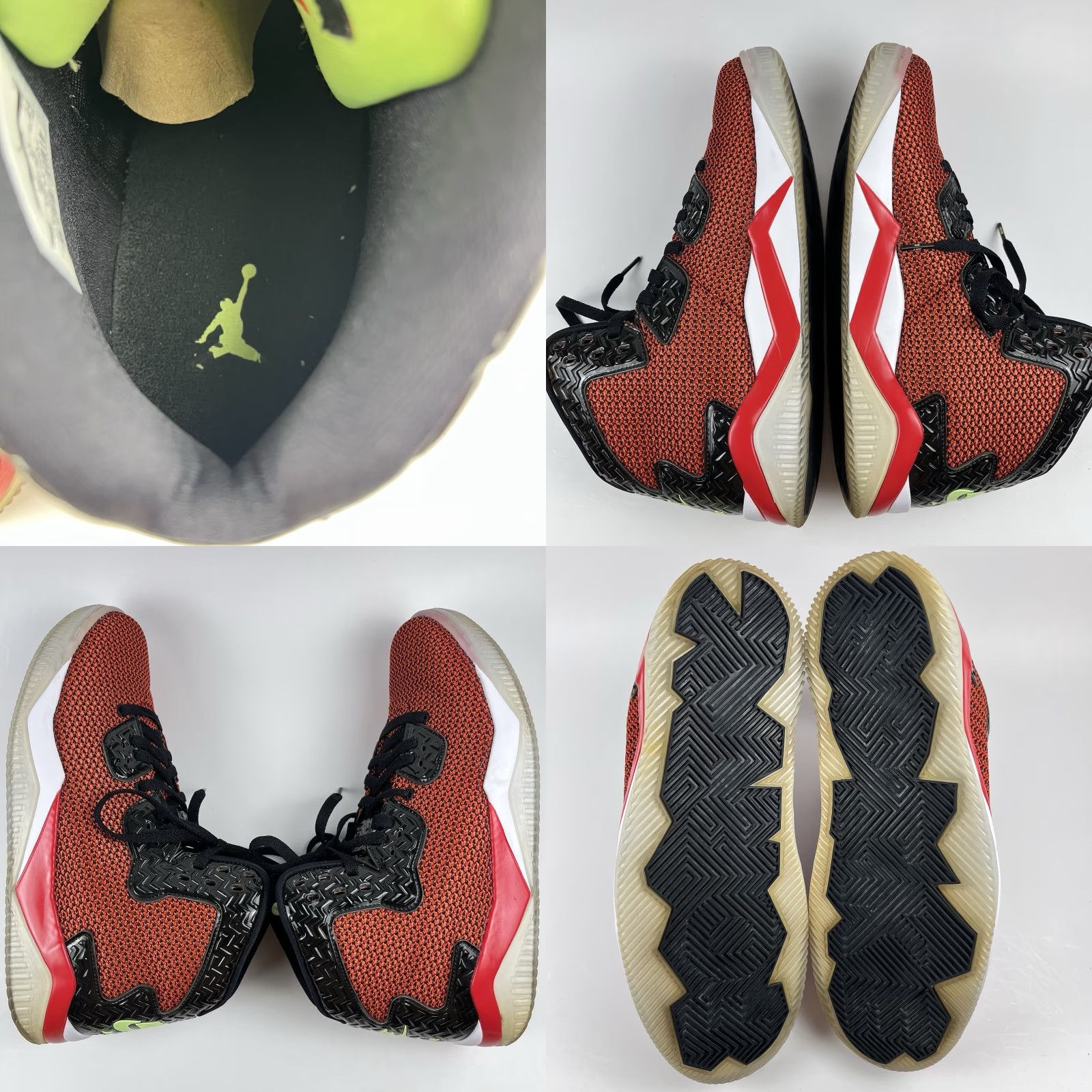 Jordan Brand Nike Air Jordan Spike 40 Men’s Size 11 Sneakers Ghost Green/Red/Black 819952-605 Size US 11 / EU 44 - 8 Thumbnail
