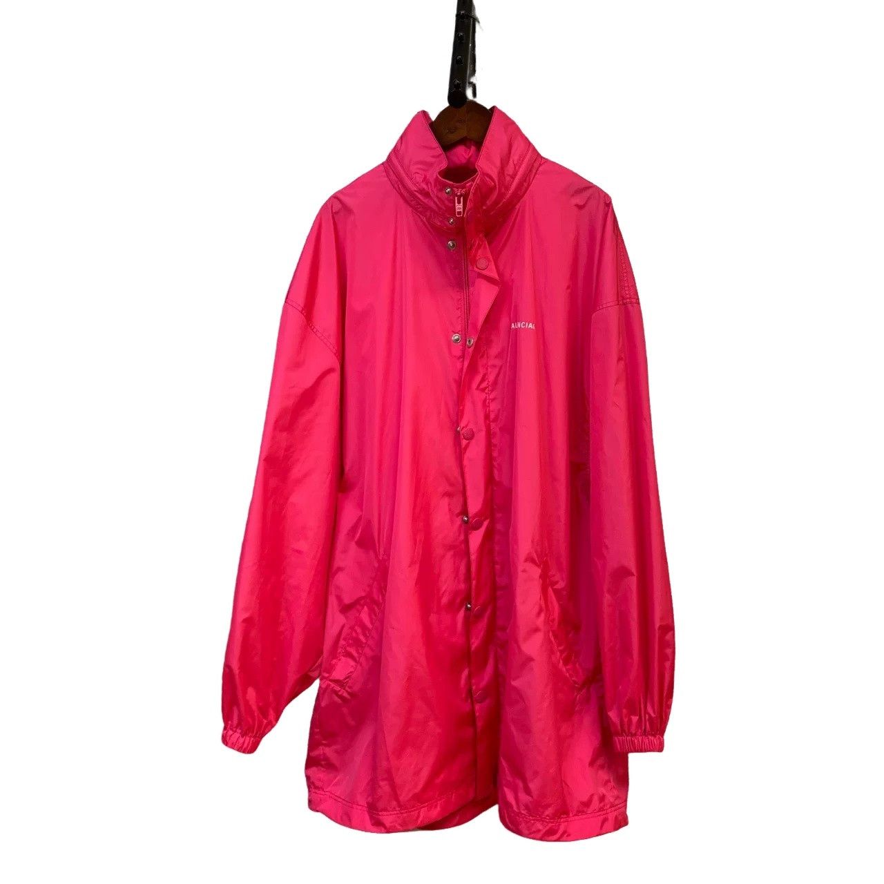 Balenciaga Balenciaga Pink Logo Hooded Jacket One Size Size ONE SIZE - 1 Thumbnail
