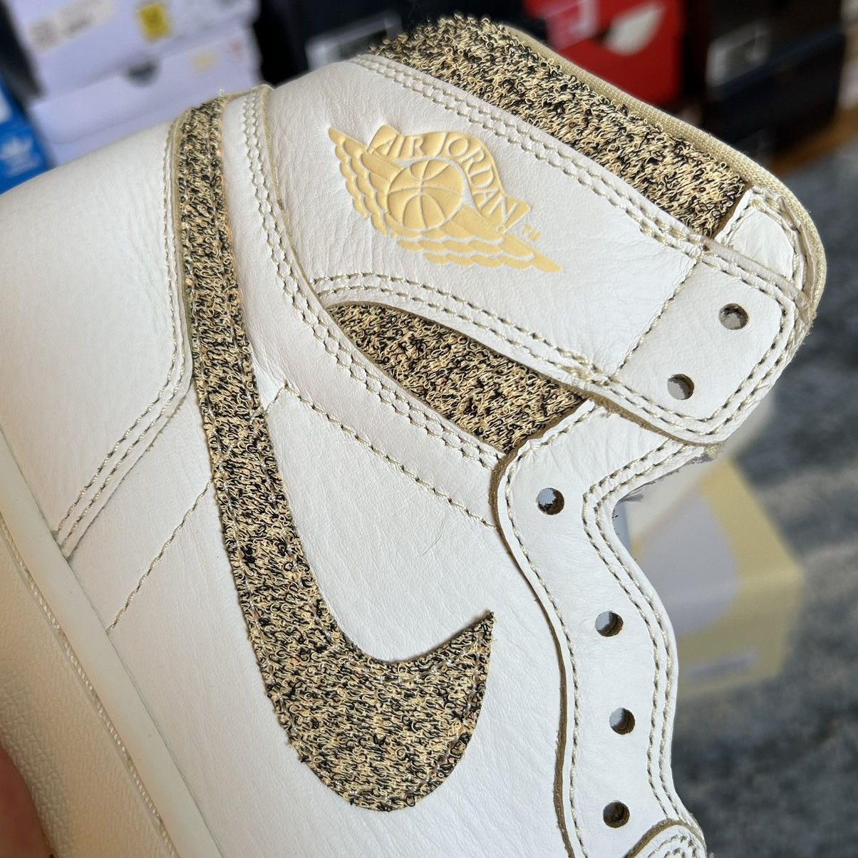 Jordan Brand × Nike AJ1 HiGH CRAFT ViBRATiONS OF NAiJA SAiL PALE VANiLLA CREAM Size US 9.5 / EU 42-43 - 4 Thumbnail