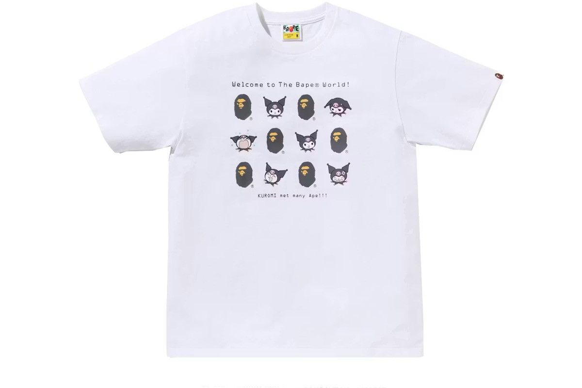 Bape Kuromi Welcome To The Bape World Tee Child Size 110 Size ONE SIZE - 1 Thumbnail