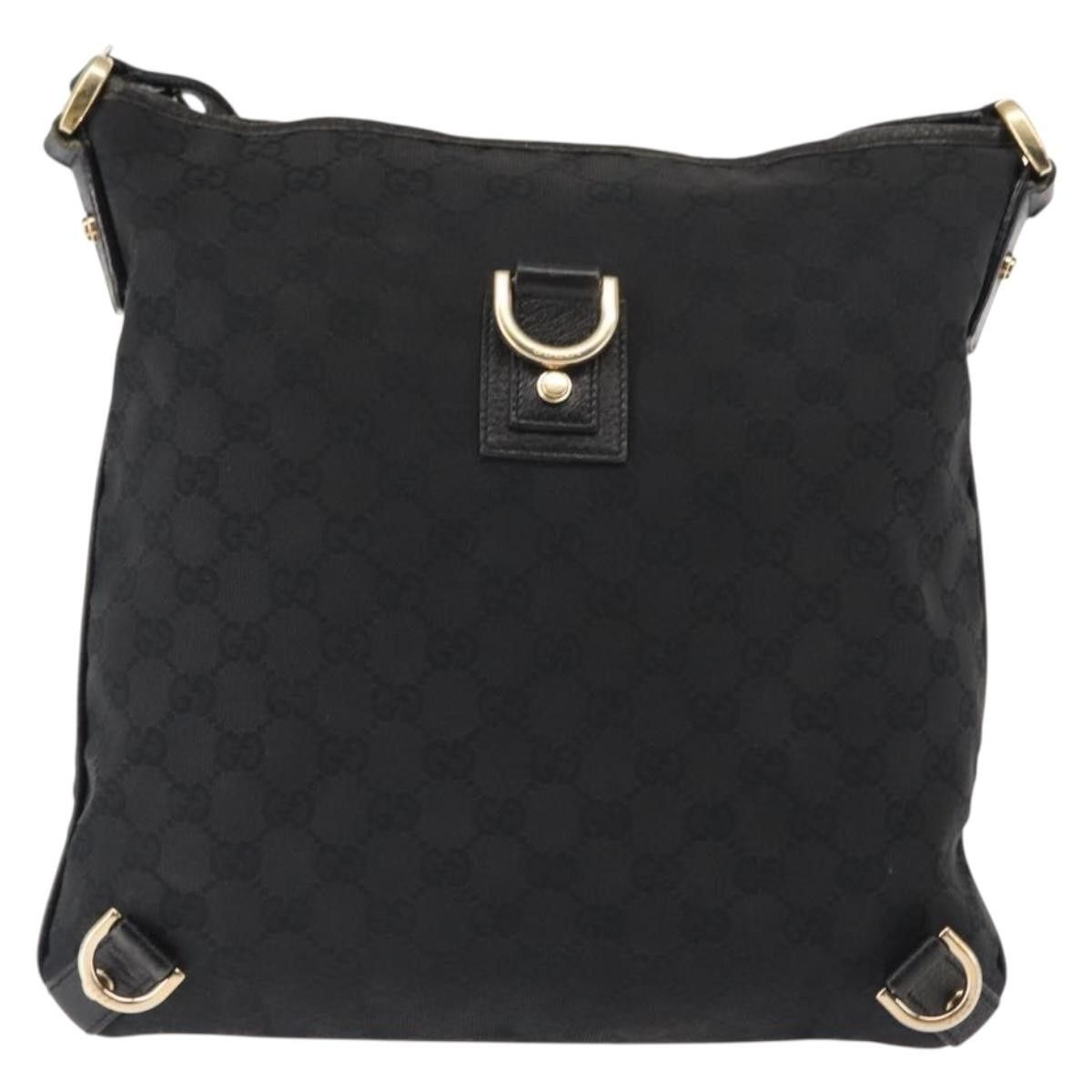 Gucci GUCCI GG Canvas Abbey Shoulder Bag Black Gold Size ONE SIZE - 2 Thumbnail
