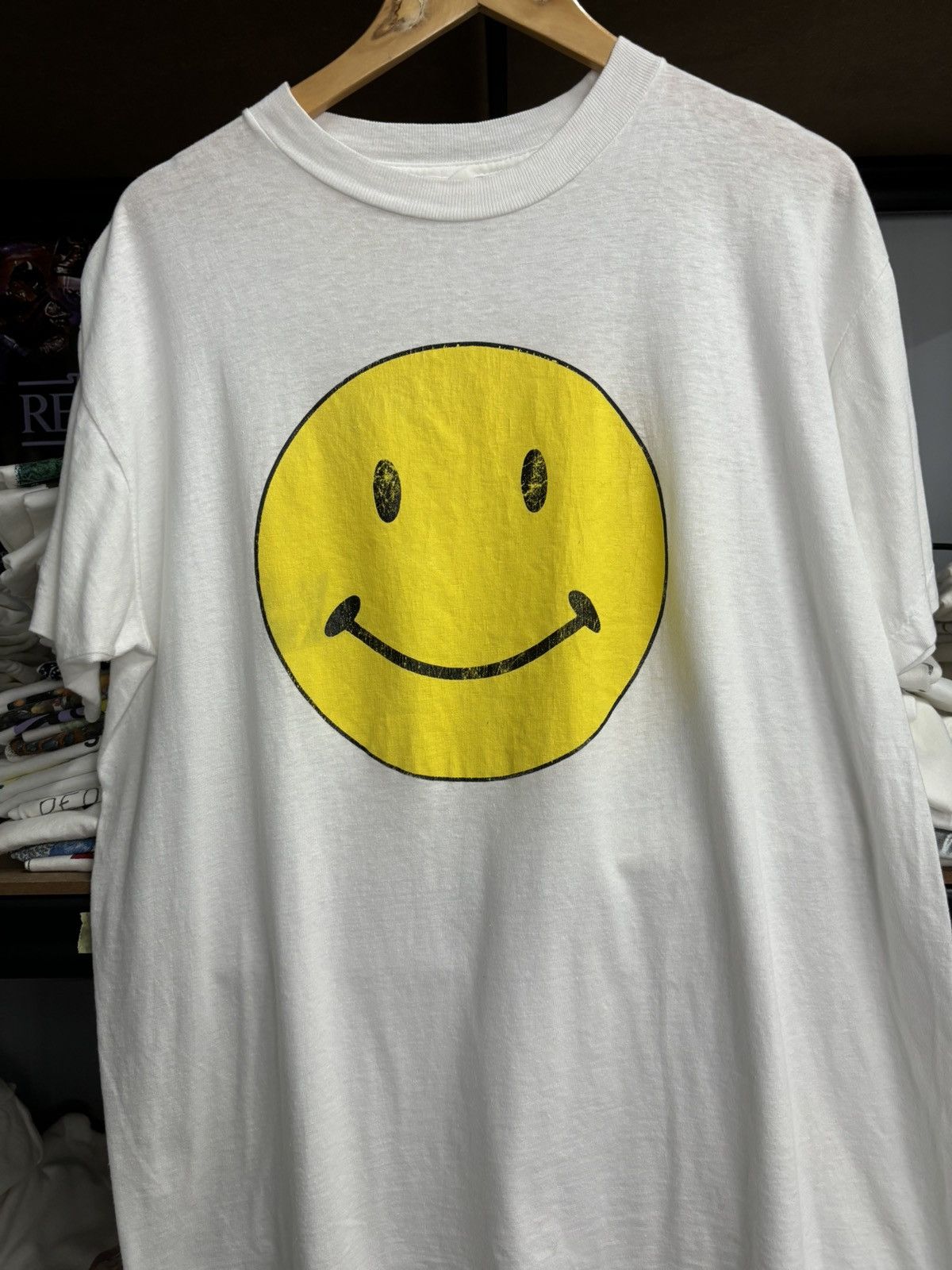 Vintage RARE! Vintage 90’s Smiley Headshot Art Size US XL / EU 56 / 4 - 4 Thumbnail