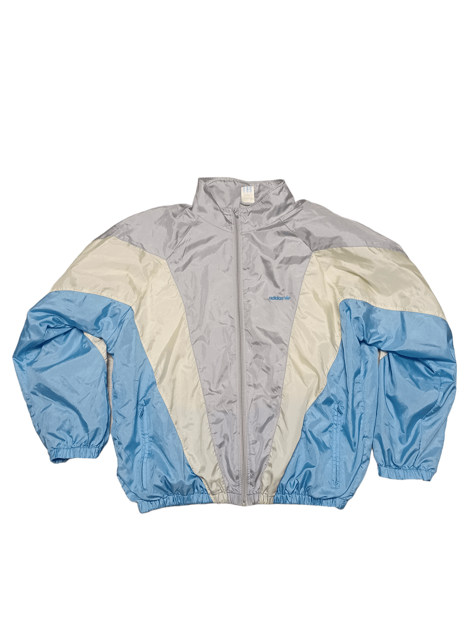 Pre-owned 1990x Clothing X Adidas Vintage 90's Oversize Nylon Tracking Jacket Football In Multicolor