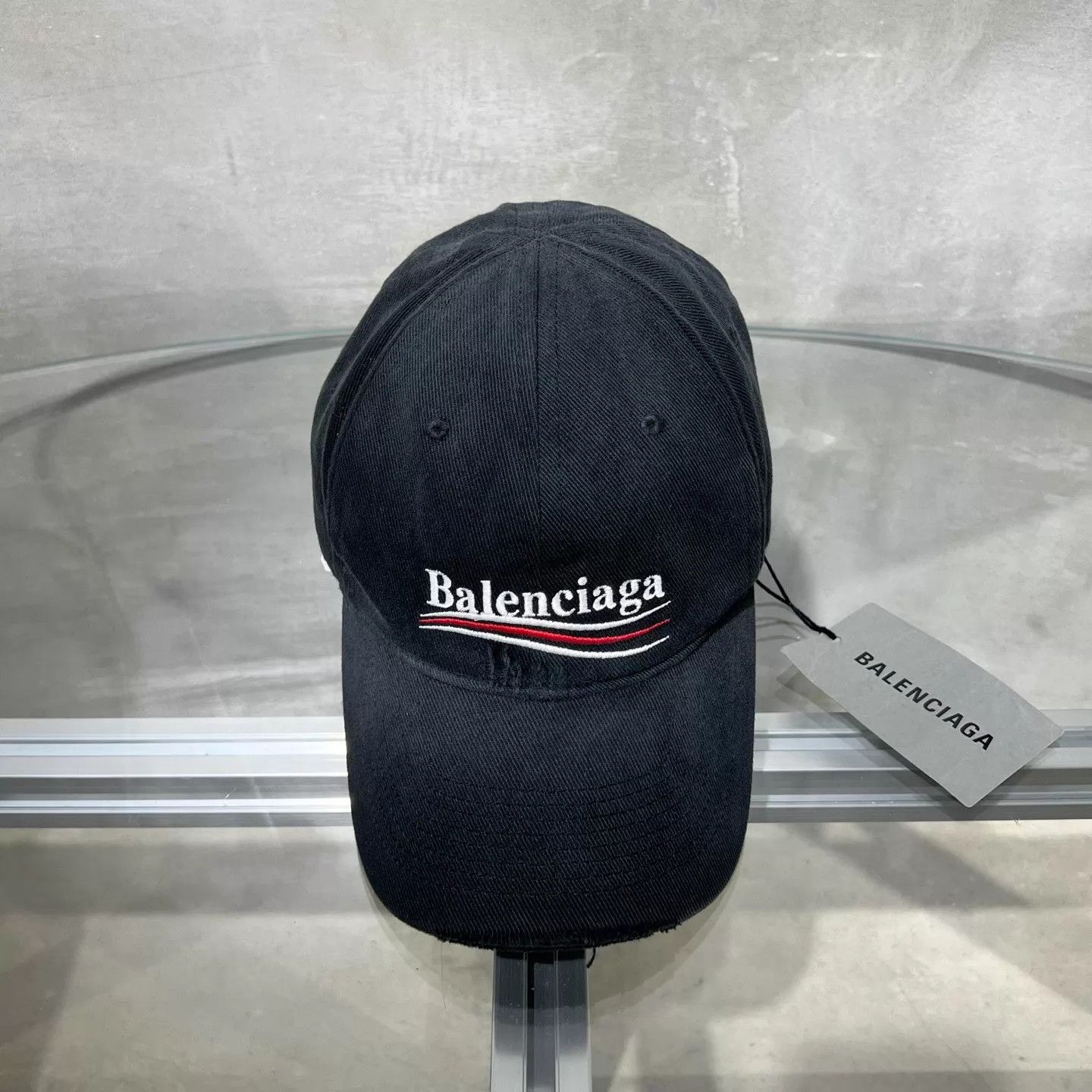 Balenciaga Balenciaga Languages Embroidered Vintage Wash Hat | Grailed