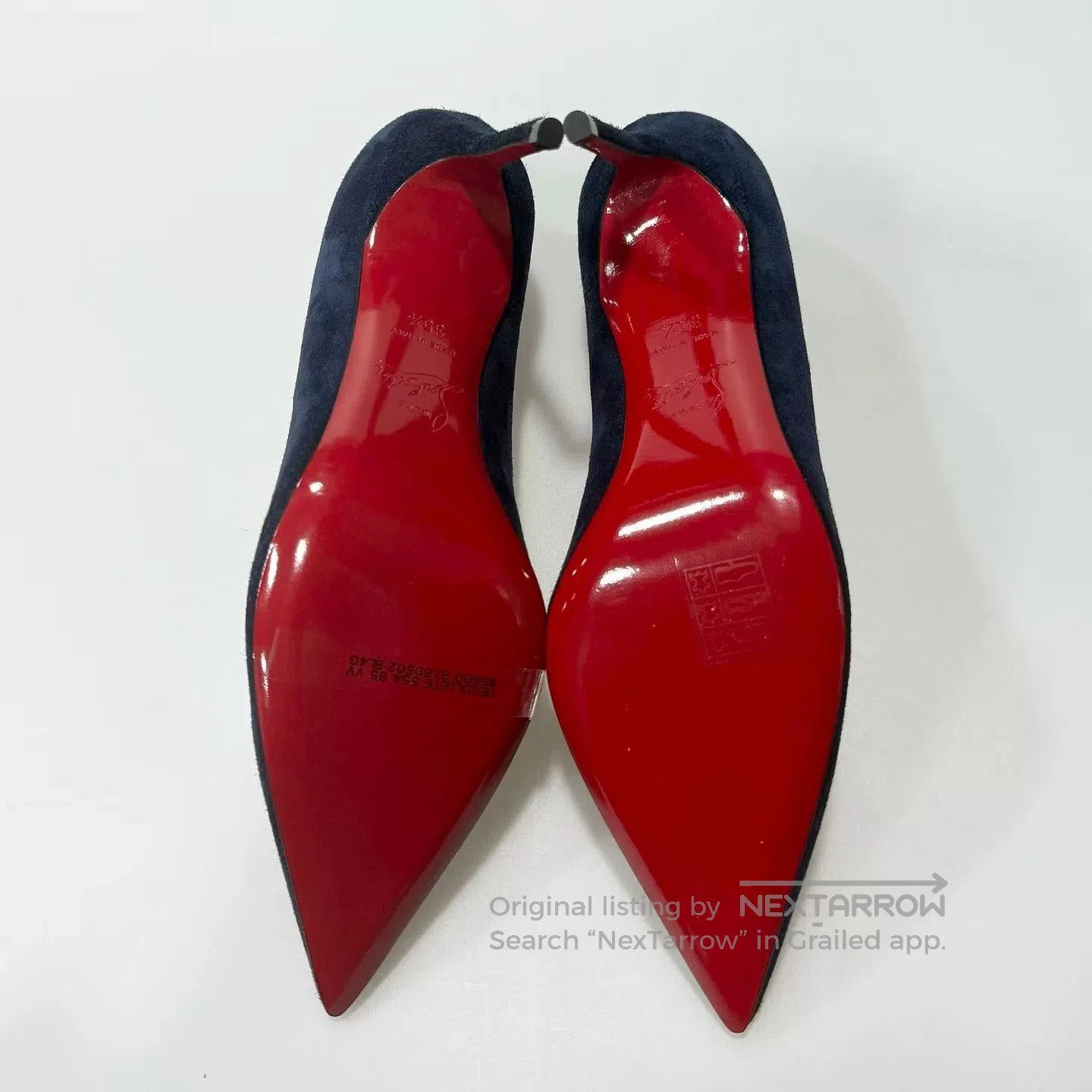 Christian Louboutin Christian Louboutin Blue Suede Heels. Size US 4.5 / IT 34.5 - 6 Thumbnail