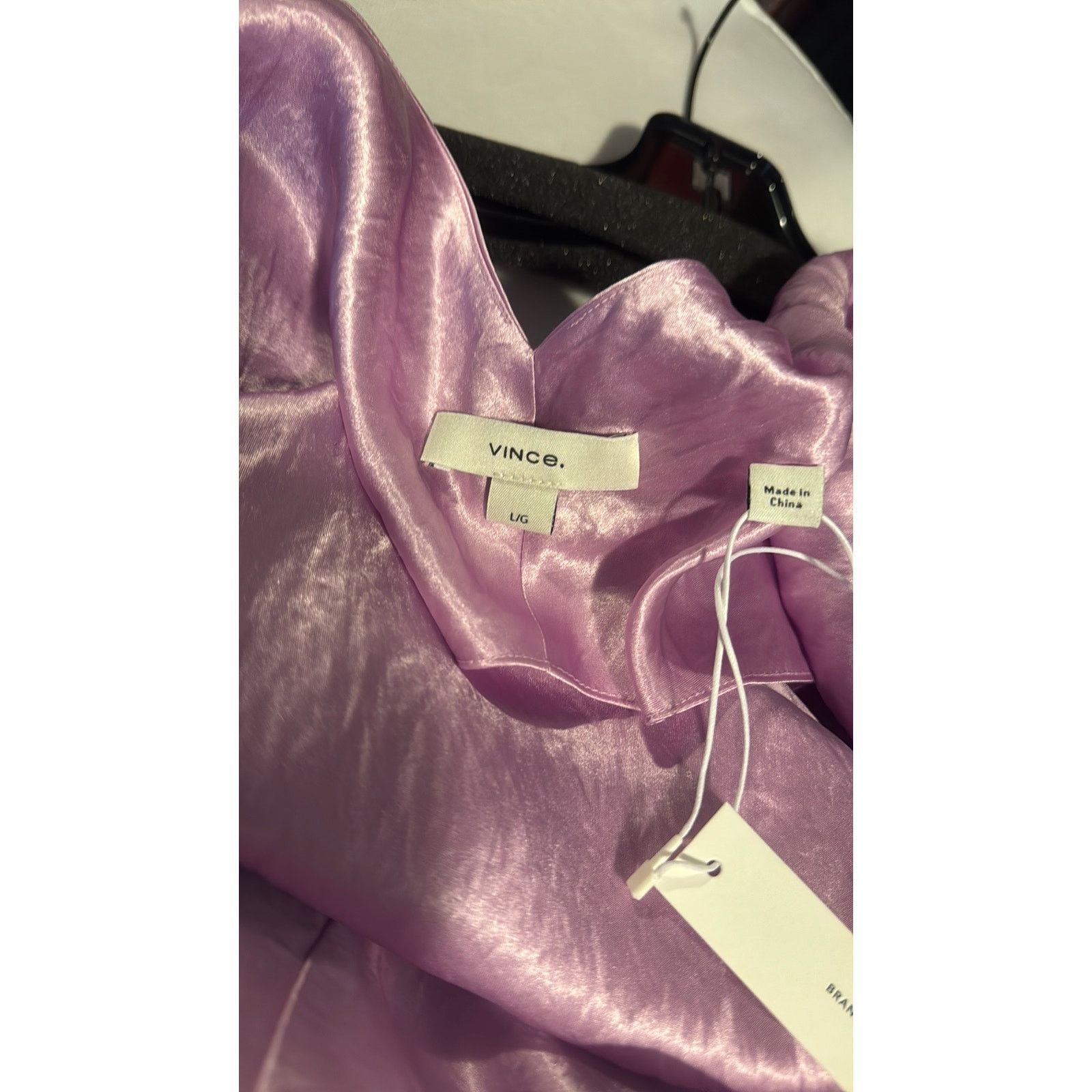 Vince VINCE Crinkled satin maxi dress Lilac Size L / US 10 / IT 46 - 8 Thumbnail