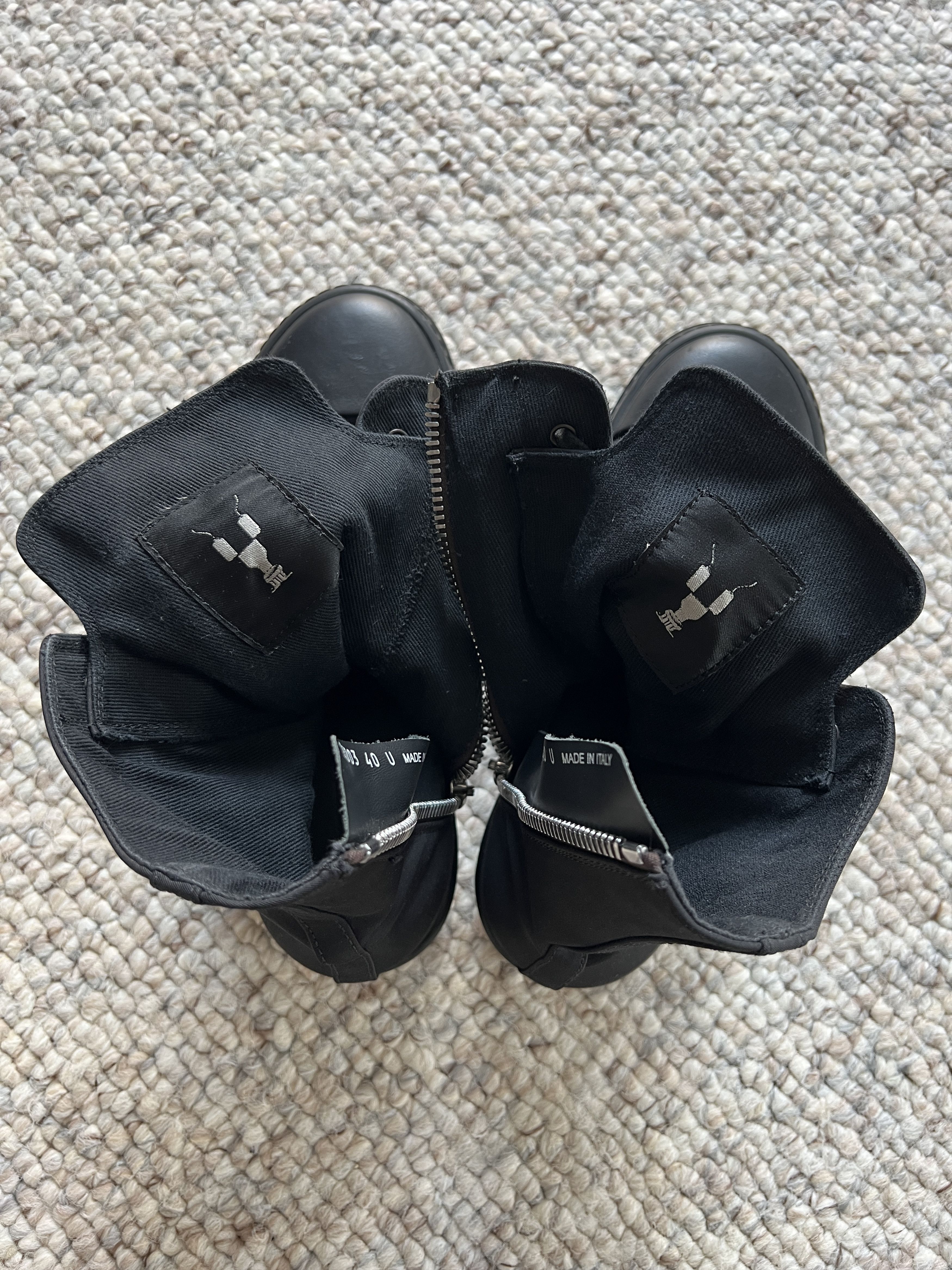Rick Owens Drkshdw Rick Owens DRKSHDW all black Ramones Size US 7 / EU 40 - 5 Thumbnail
