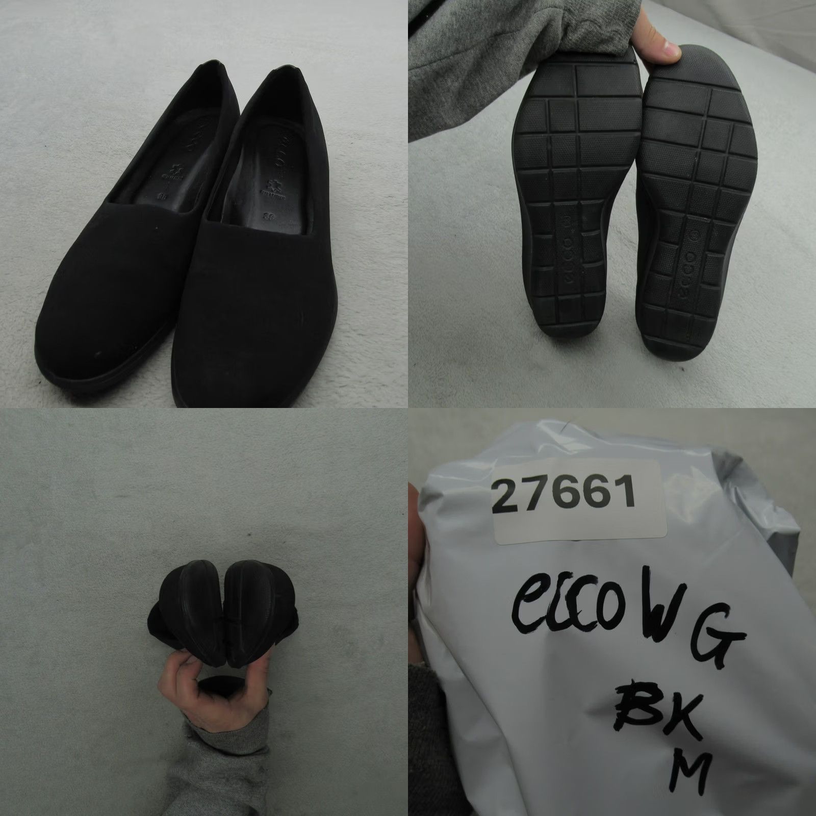 Ecco ECCO Womens Loafer Black Slip On Wedge Comfort Casual EU38 US7.5 UK5.5 EU38 7.5 5.5 38 Mens? Size US 6 / IT 36 - 8 Thumbnail
