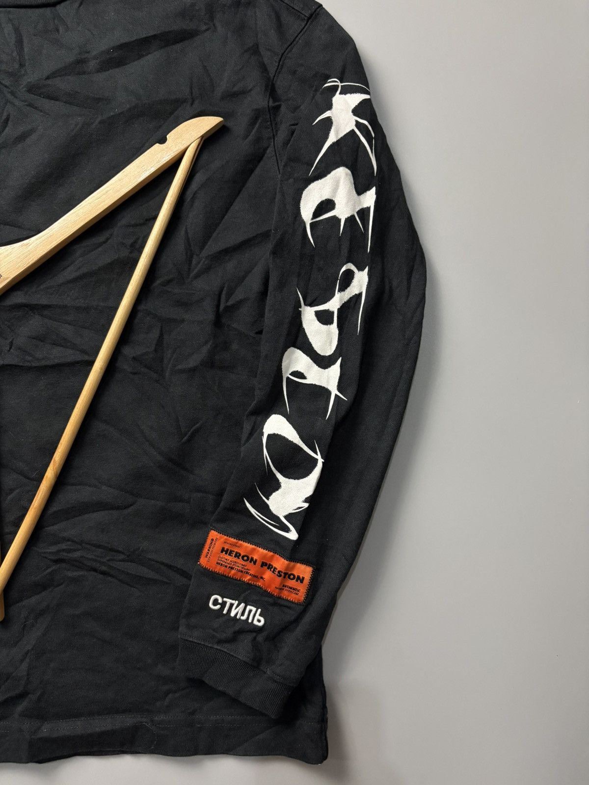 Heron Preston Heron Preston HP Brush Long-Sleeve Turtleneck T-shirt Size US XS / EU 42 / 0 - 3 Thumbnail