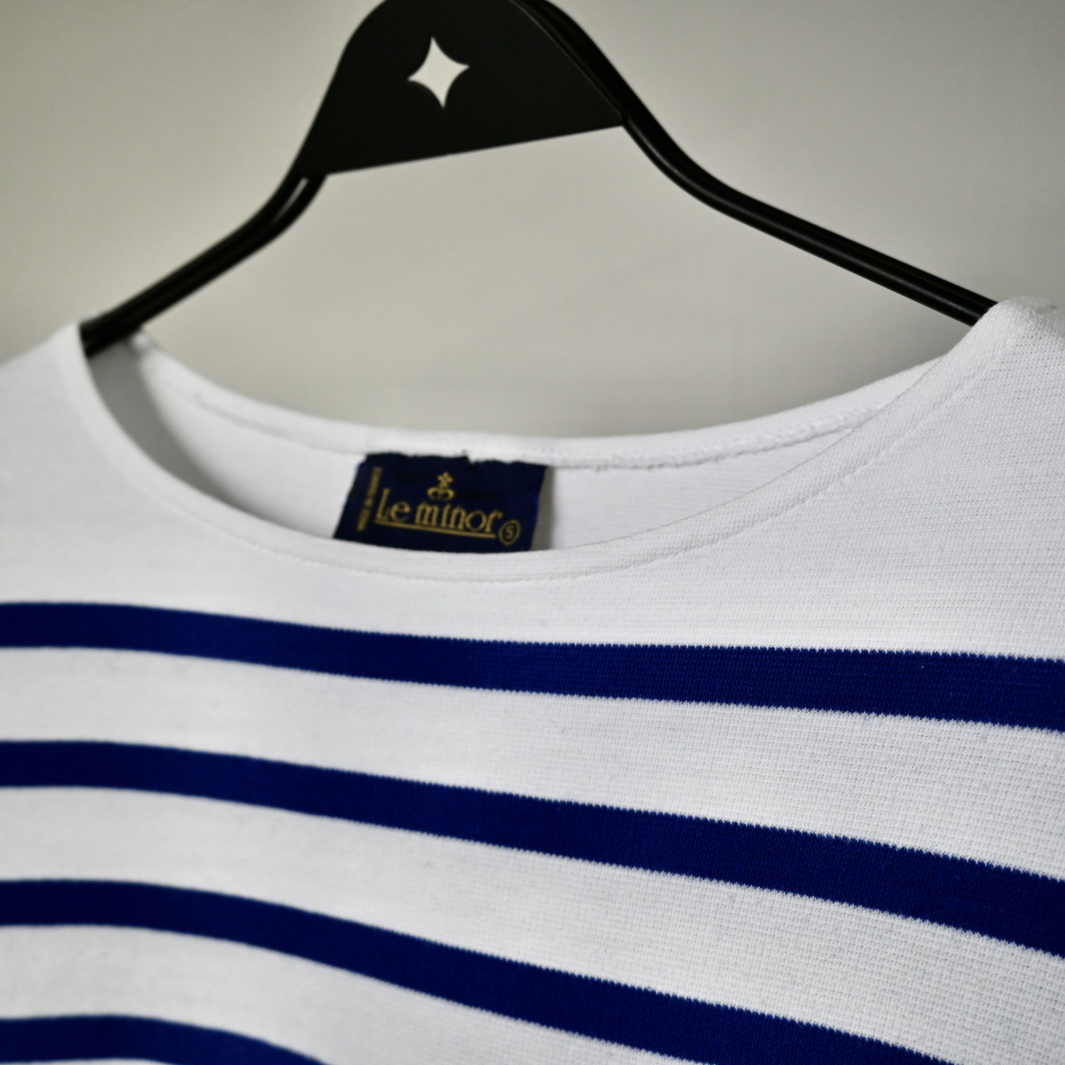 Vintage VTG 1990s Le Minor cotton sailor shirt, striped, T.5/XXL Size US XXL / EU 58 / 5 - 9 Thumbnail