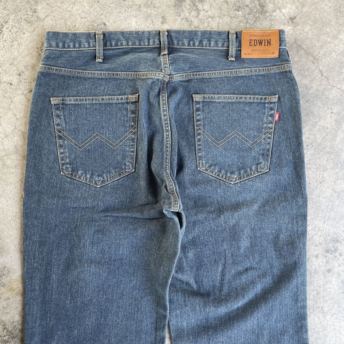 Edwin 🔥Vintage Edwin 404 Japan Made Ripped Dark Blue Denim Jeans Size US 38 / EU 54 - 5 Thumbnail