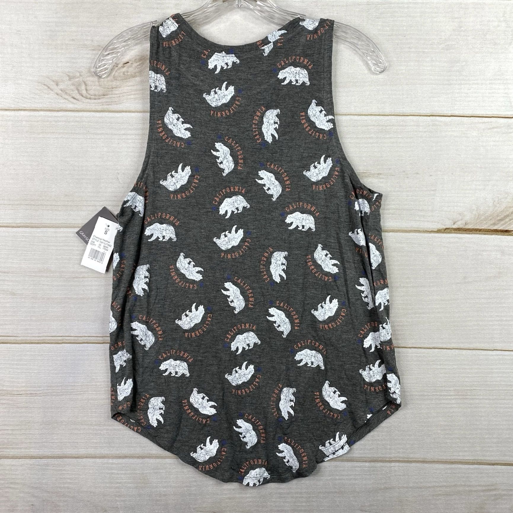 Vintage Grayson Threads Tank Women S Gray California Bear Logo Printed NWT Size S / US 4 / IT 40 - 6 Thumbnail