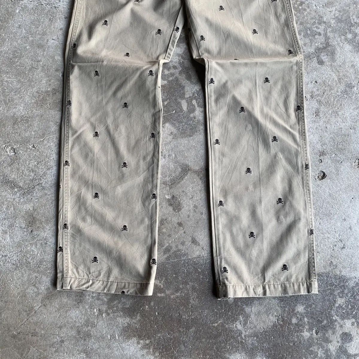 Japanese Brand 💥 STEALS 💥 Skulls Embroidery W32 L31 Fatique Chino Pants Size US 32 / EU 48 - 3 Thumbnail