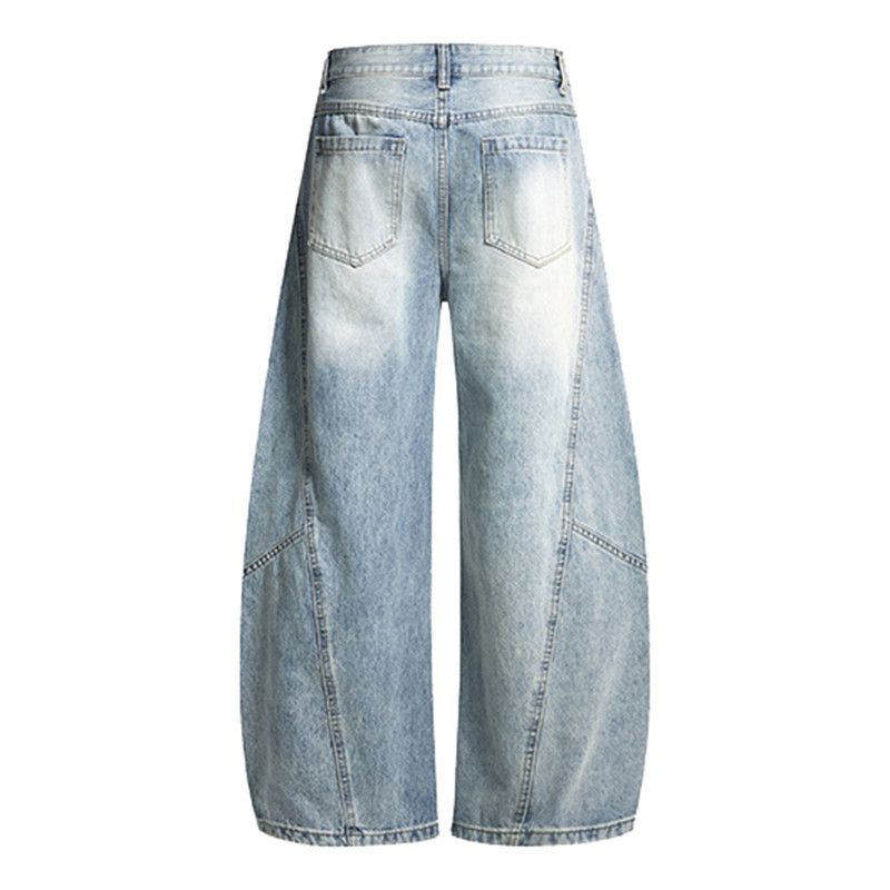 Vintage American-style washed retro curved jeans for men Size US 32 / EU 48 - 2 Thumbnail