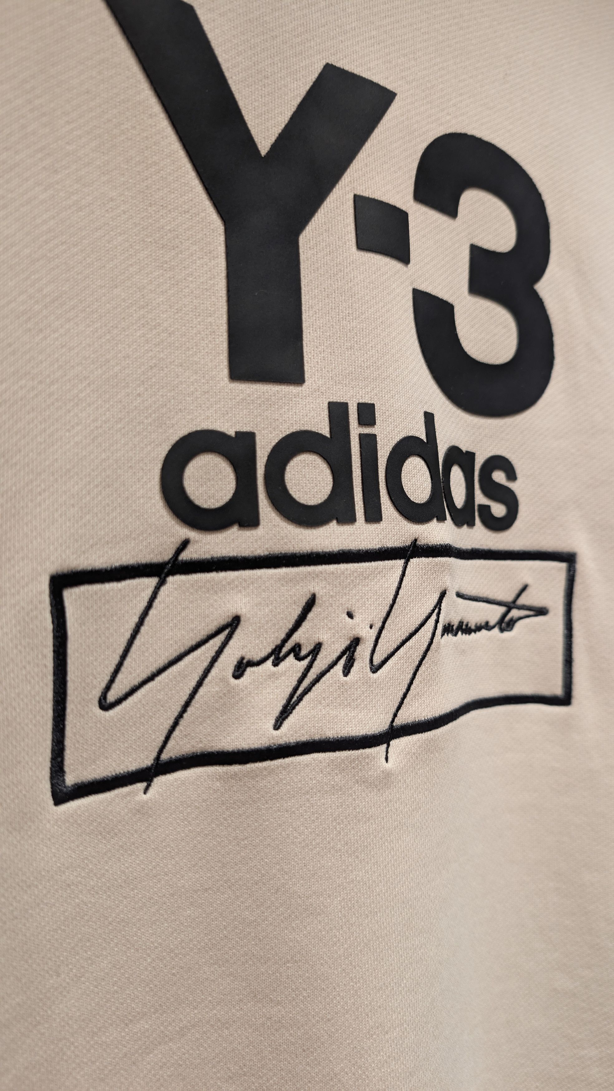 Adidas × Yohji Yamamoto Y-3 Off-White Stacked Logo Sweatshirt Size US M / EU 48-50 / 2 - 2 Thumbnail