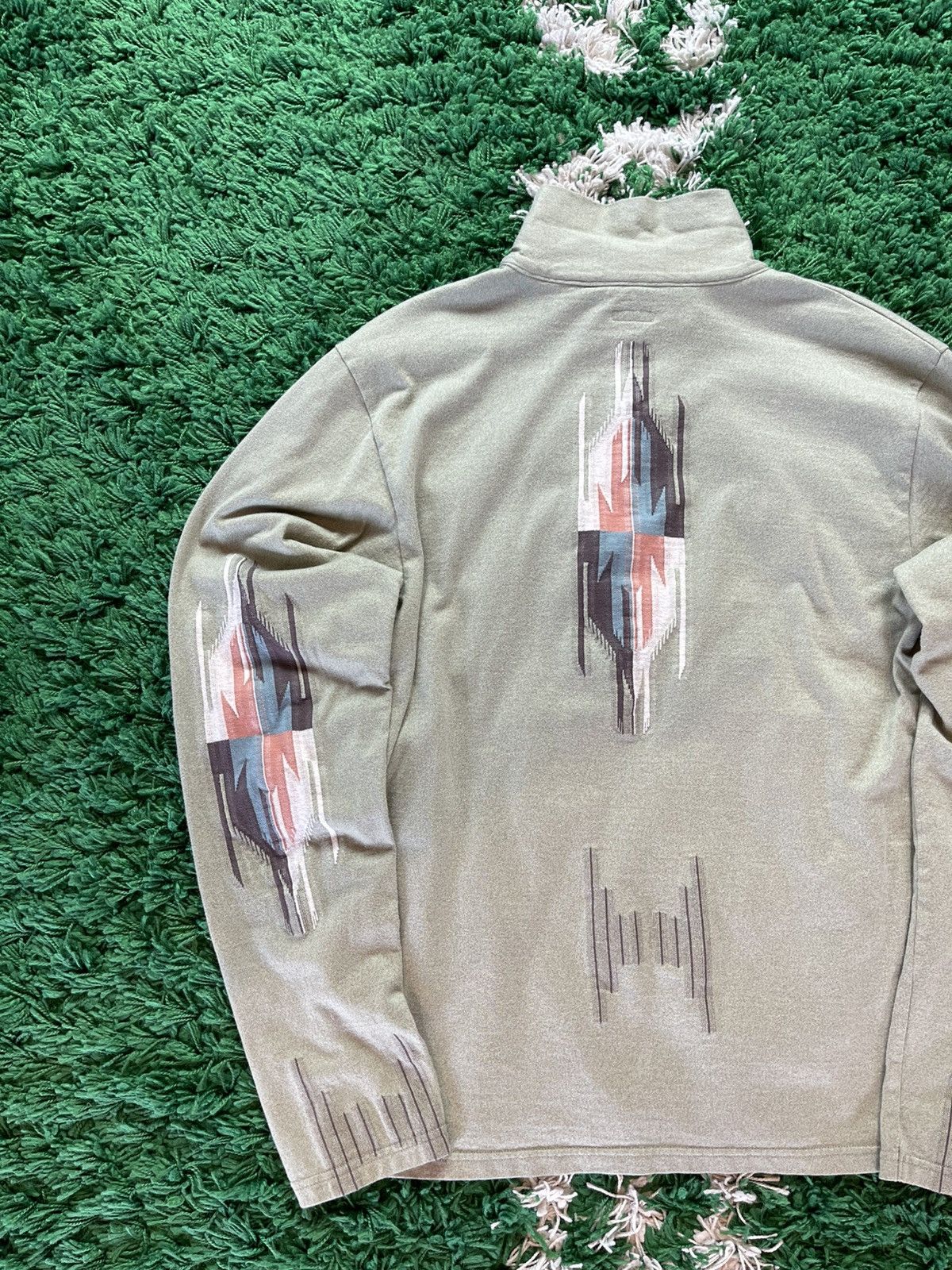 Kapital Kapital Ortega Olive Green Quarter-Zip Size US L / EU 52-54 / 3 - 3 Thumbnail
