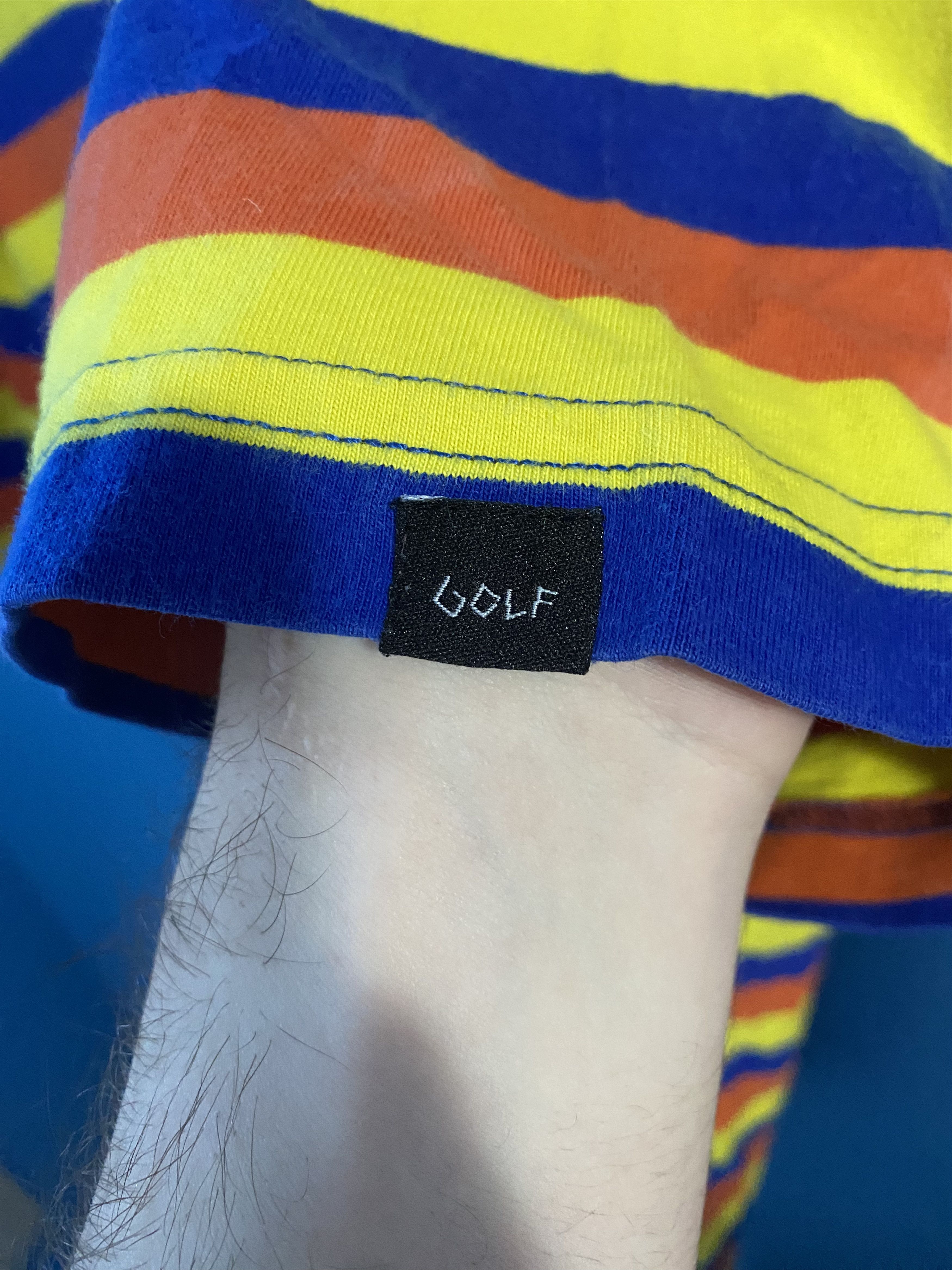 Golf Wang Golf Wang SS14 Striped Logo Tee Size US XL / EU 56 / 4 - 4 Thumbnail