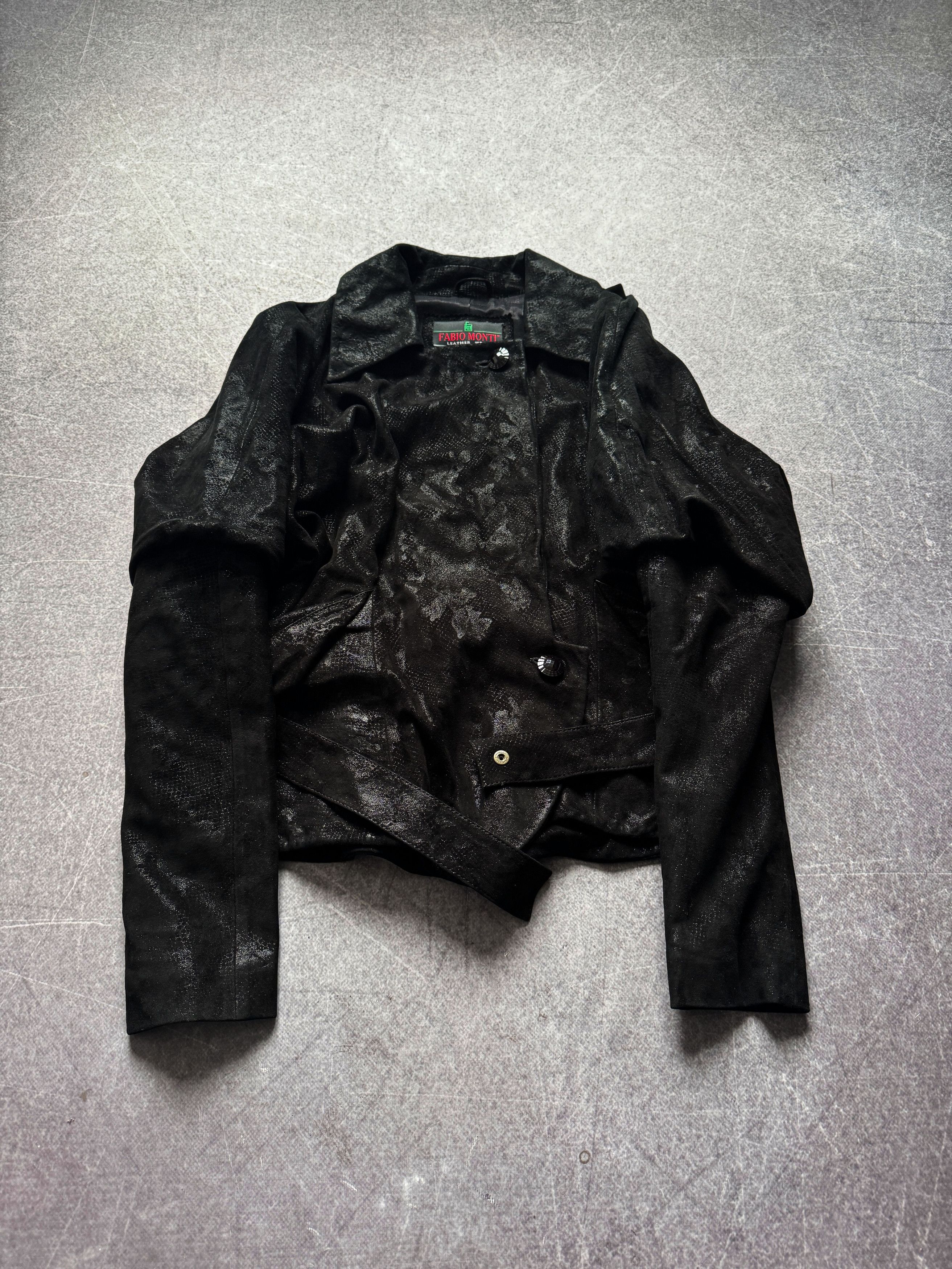 Yohji Yamamoto Vintage Y2K Black Leather Jacket Cropped Archive Size M / US 6-8 / IT 42-44 - 11 Thumbnail