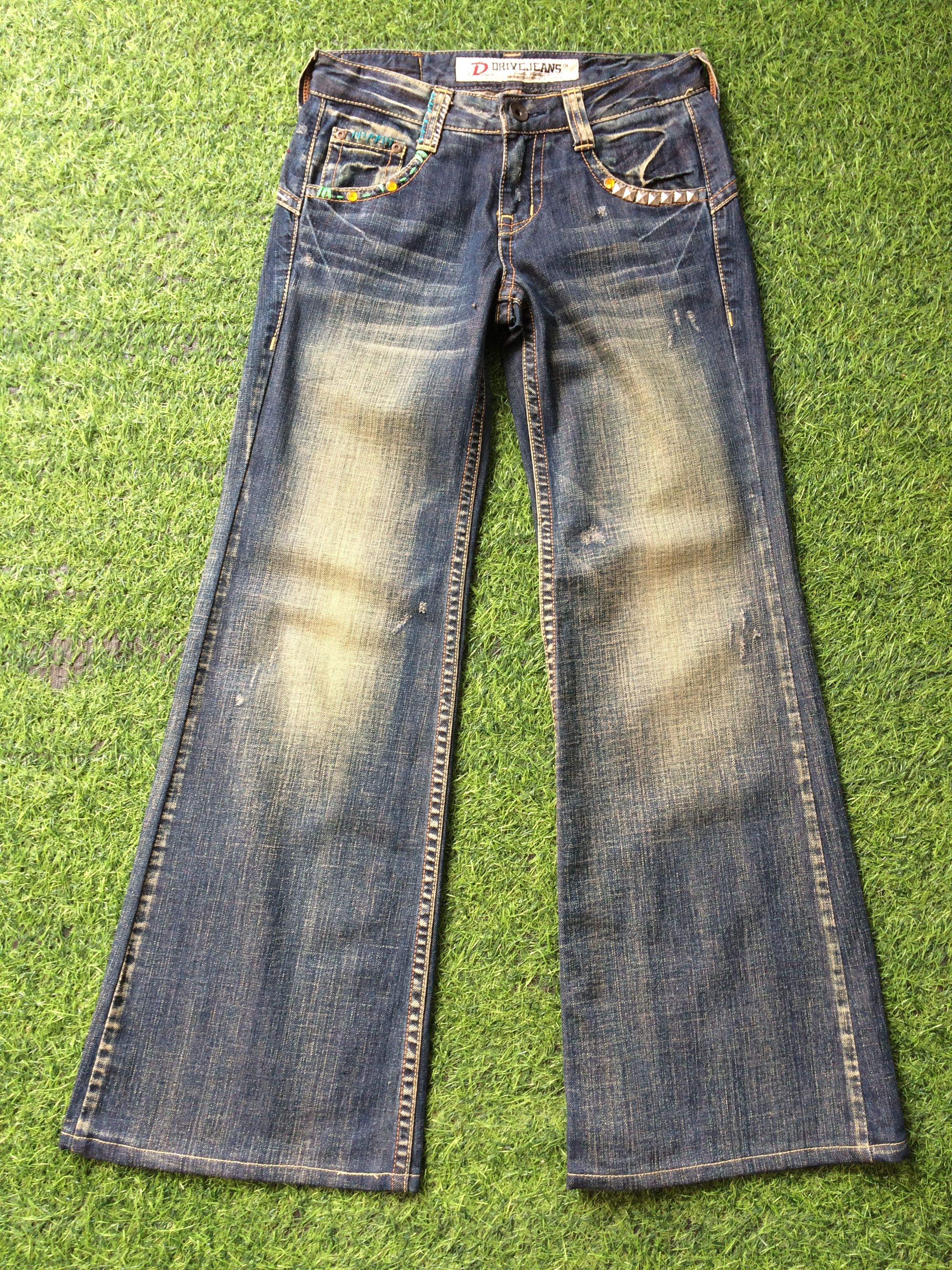 Japanese Brand Harajuku Low Waist Flared Wide Leg Jeans #D-505 Size 25" / US 0 / IT 36 - 1 Thumbnail