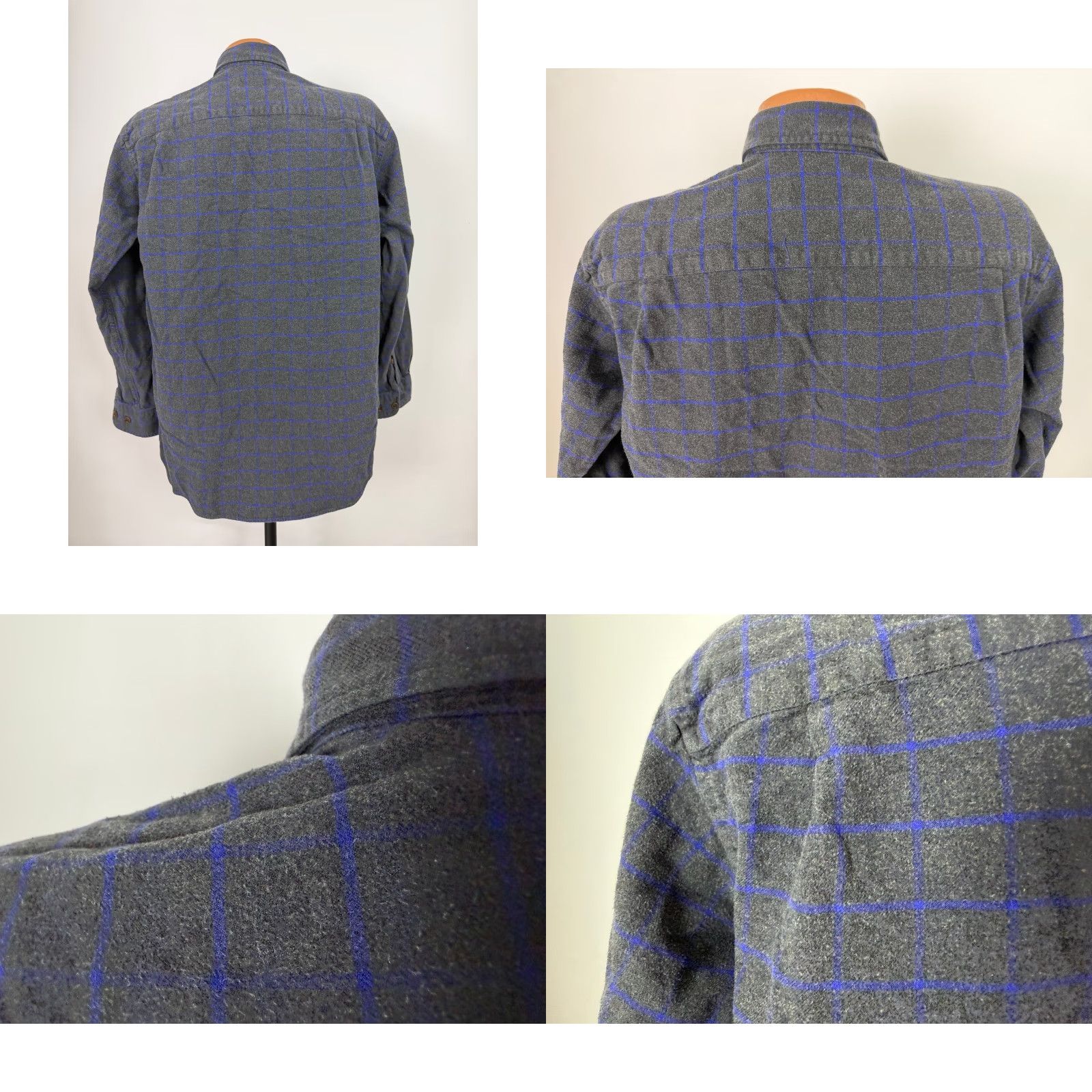 Orvis Orvis Luxury Flannel Shirt Men M Gray Blue Check Button-Up Shirt-Long Sleeve Casual Outdoors Mens M Cotton Flannel Check Pockets Size US M / EU 48-50 / 2 - 8 Thumbnail