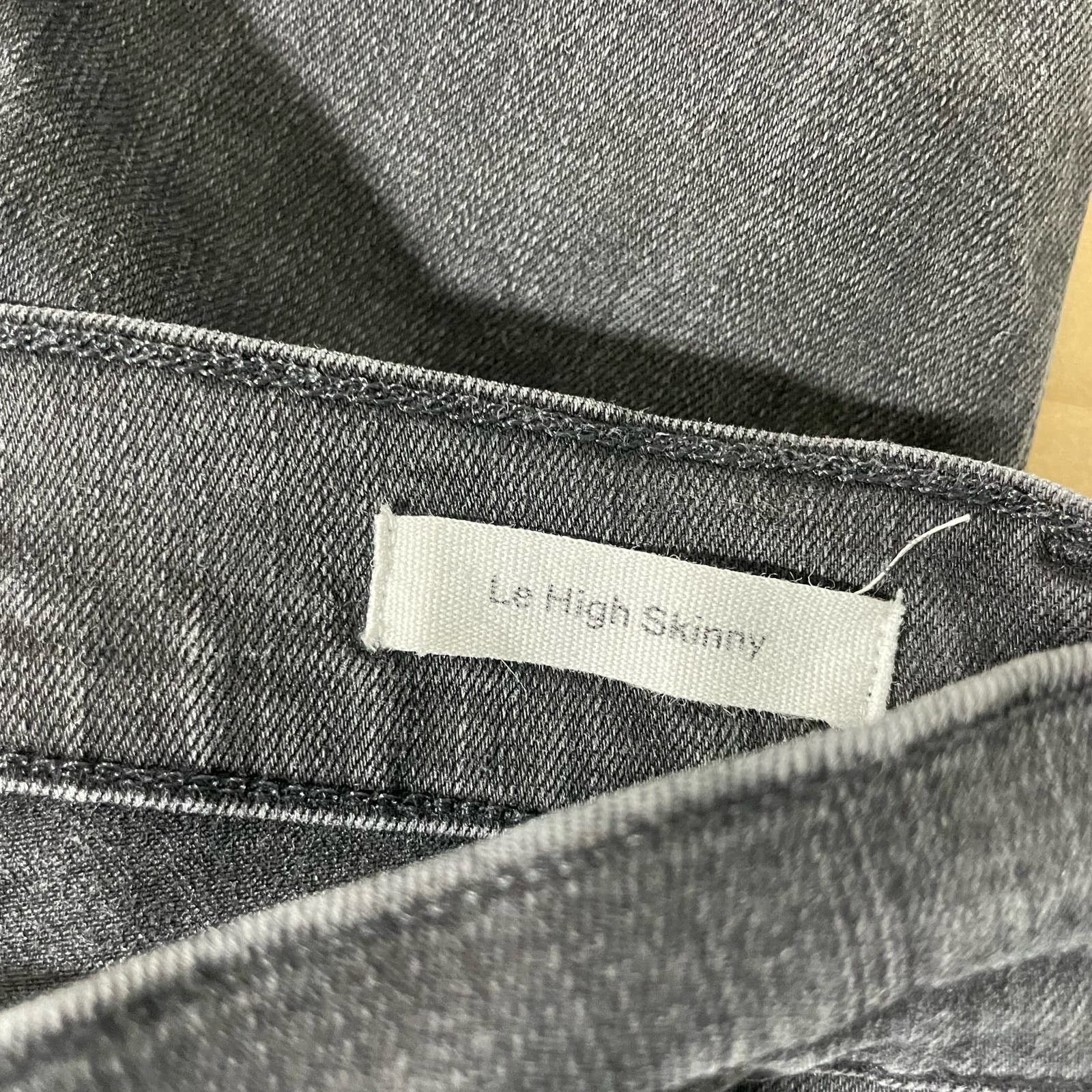 Frame Frame Denim Black Le High Skinny Ripped Raw Hem Ankle Jeans Size 30" / US 8 / IT 44 - 7 Thumbnail