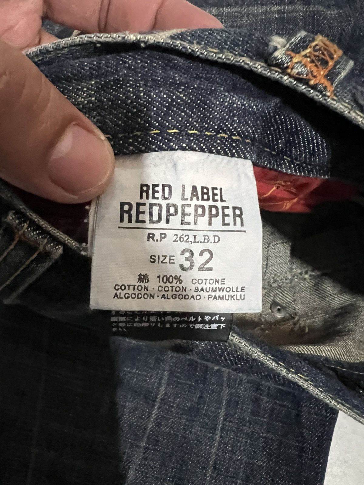 If Six Was Nine × Japanese Brand FLARE 90’s RED PEPPER CLAW DISTRESS JEAN Size US 35 - 24 Thumbnail
